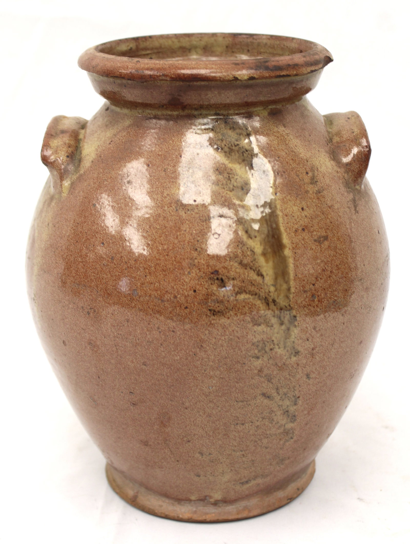 Antique redware jar - 9 1/2" tall (1 of 7)