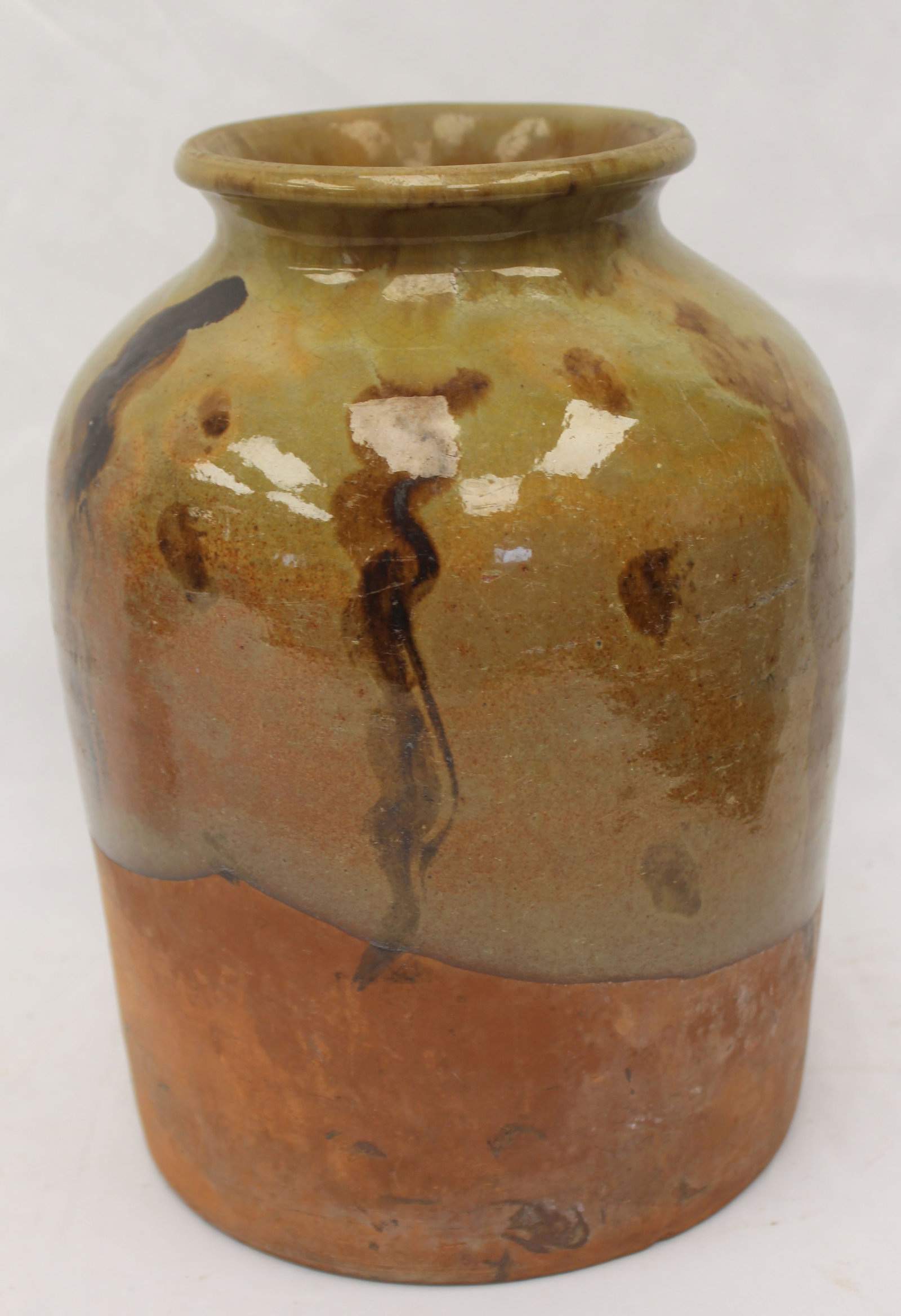 Antique redware jar - 11" tall (1 of 7)