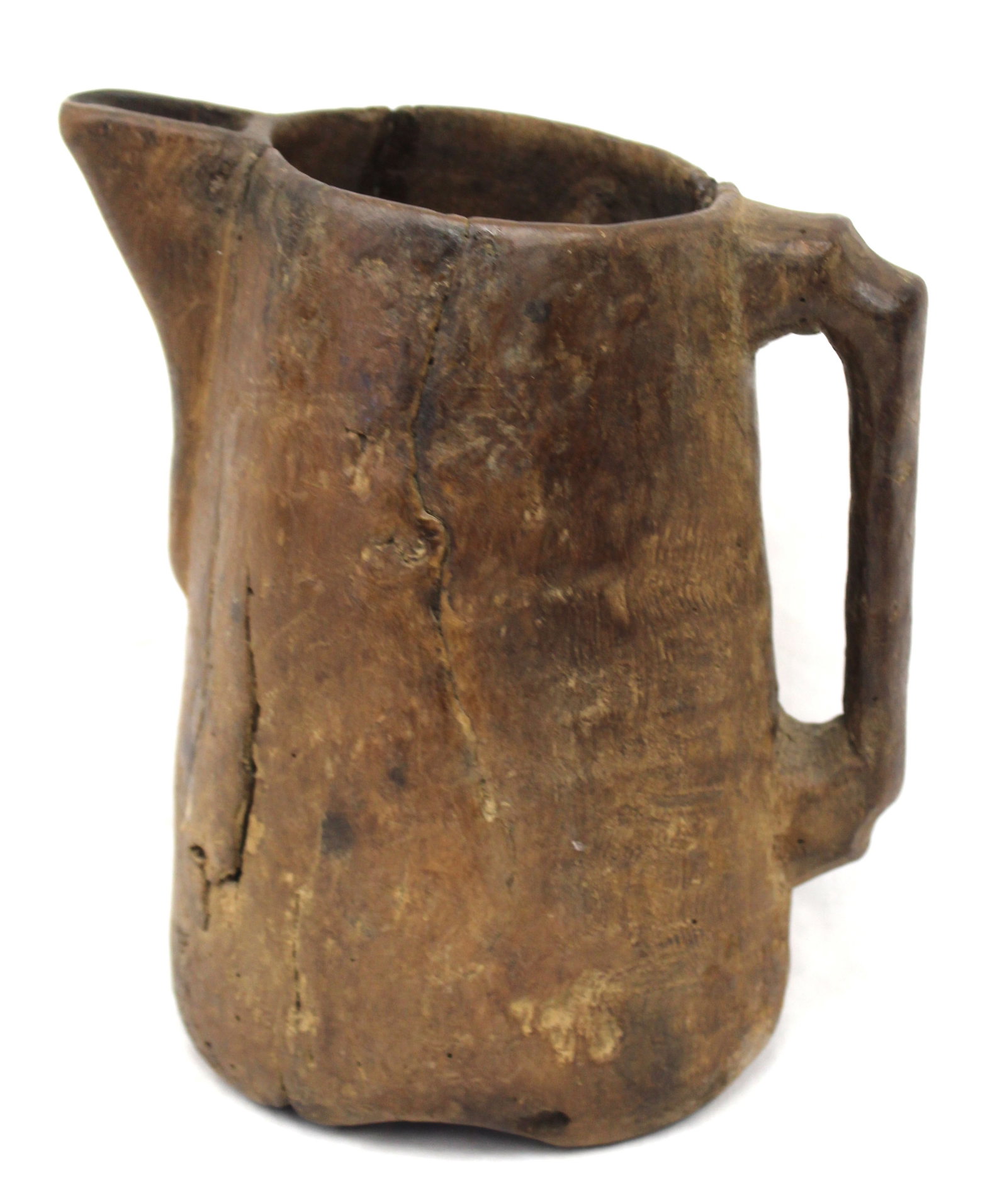 17thC ash burl pitcher - 10 1/2" tall (1 of 8)