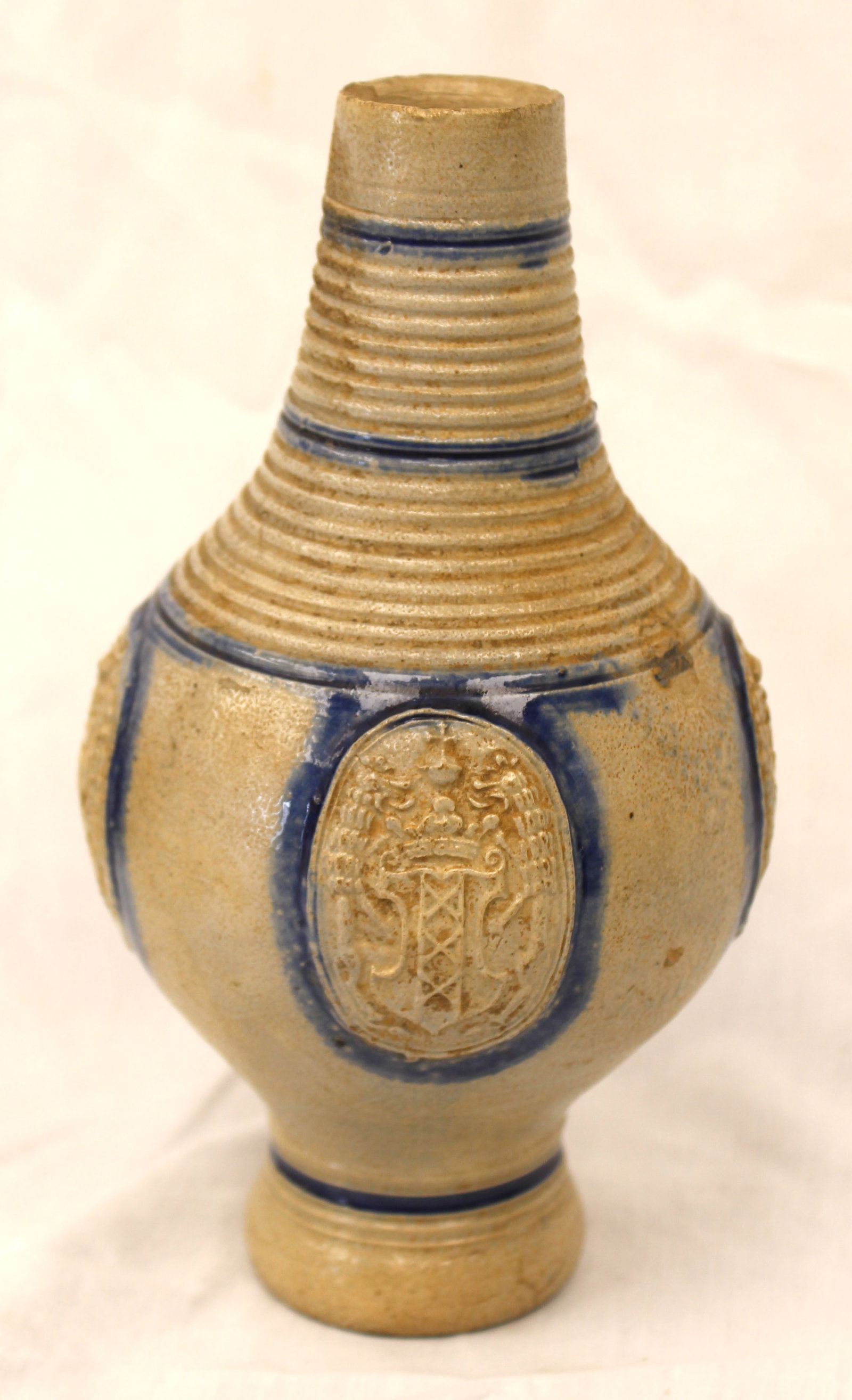 17thC stoneware Dutch ale jug - 7 1/2" tall (1 of 10)