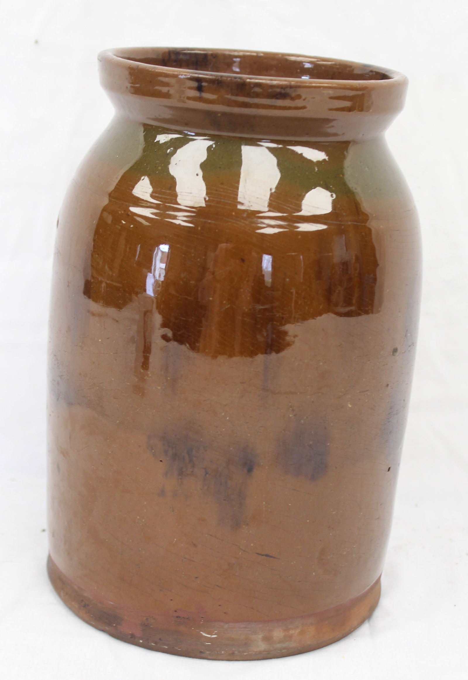 Antique redware jar - 10" tall (1 of 7)