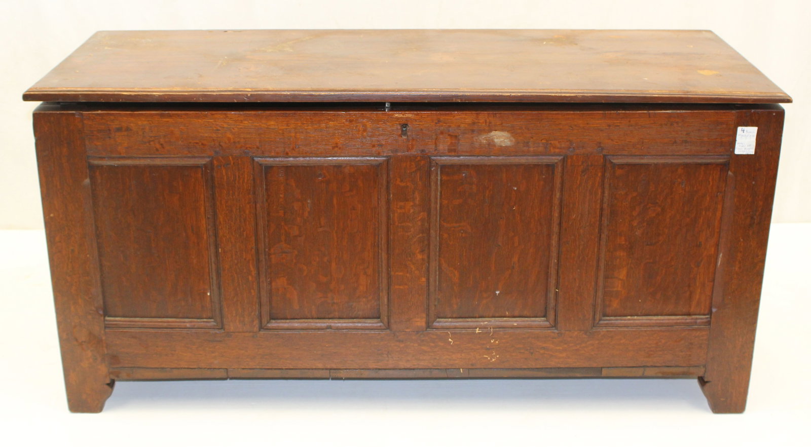 18thC paneled blanket chest - 23" tall x 49"x18 1/2" (1 of 8)