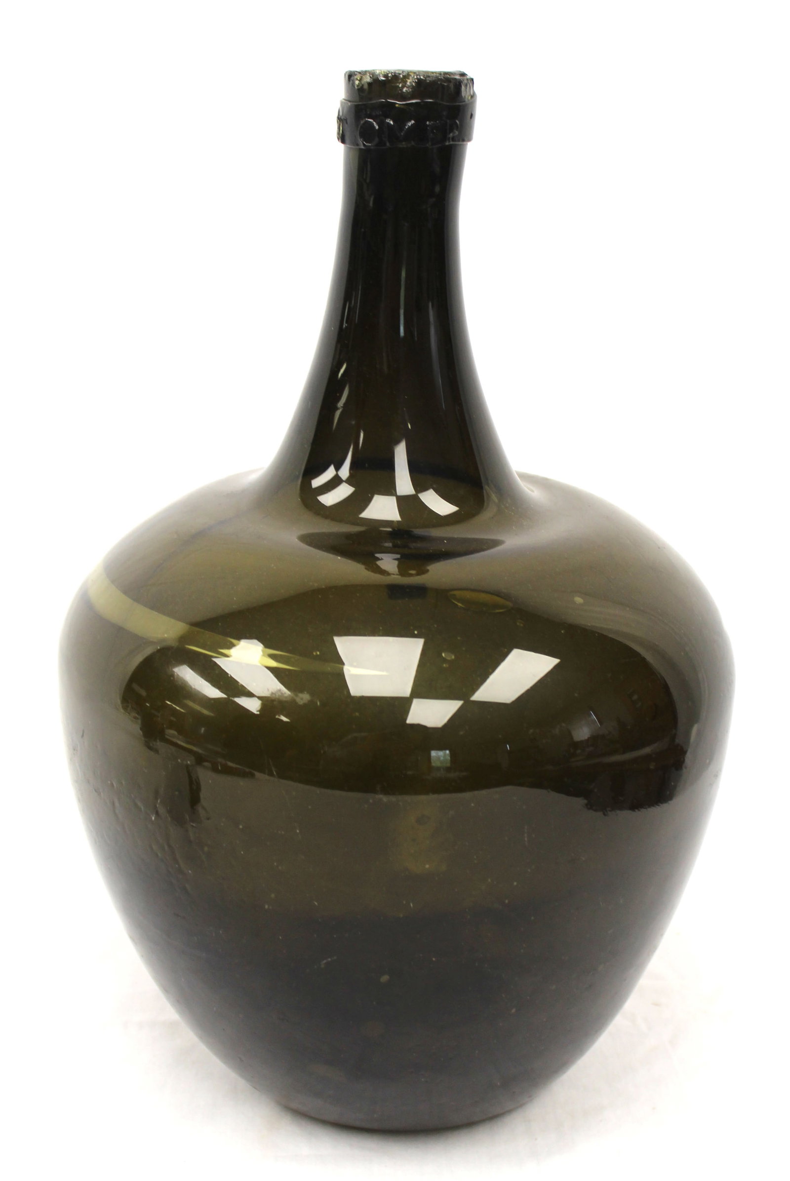 Early dark green/black glass demijohn - 14 1/2" tall (1 of 4)