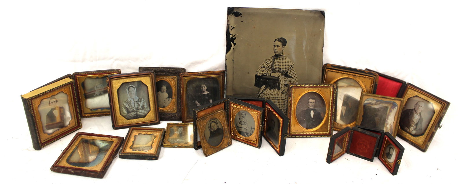Large antique photo lot - 2"x1 1/2" - 8 1/2"x6 1/2" (1 of 13)