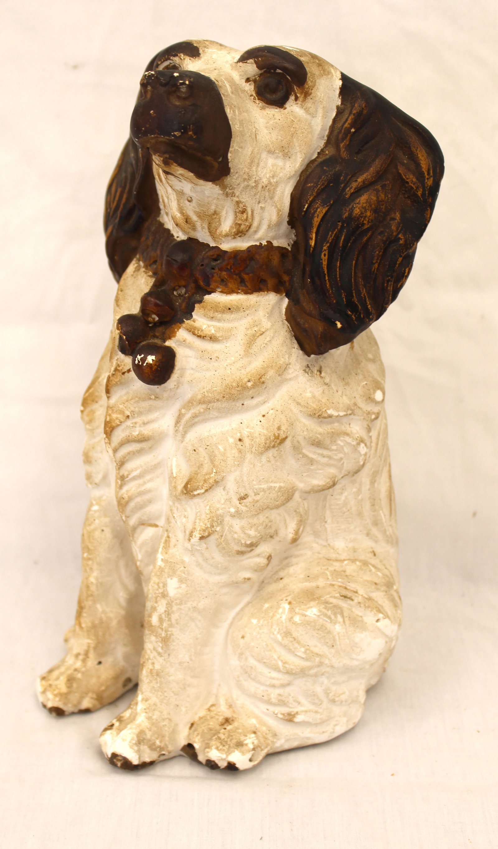 Antique chalkware Spaniel - 7 1/4" tall (1 of 5)