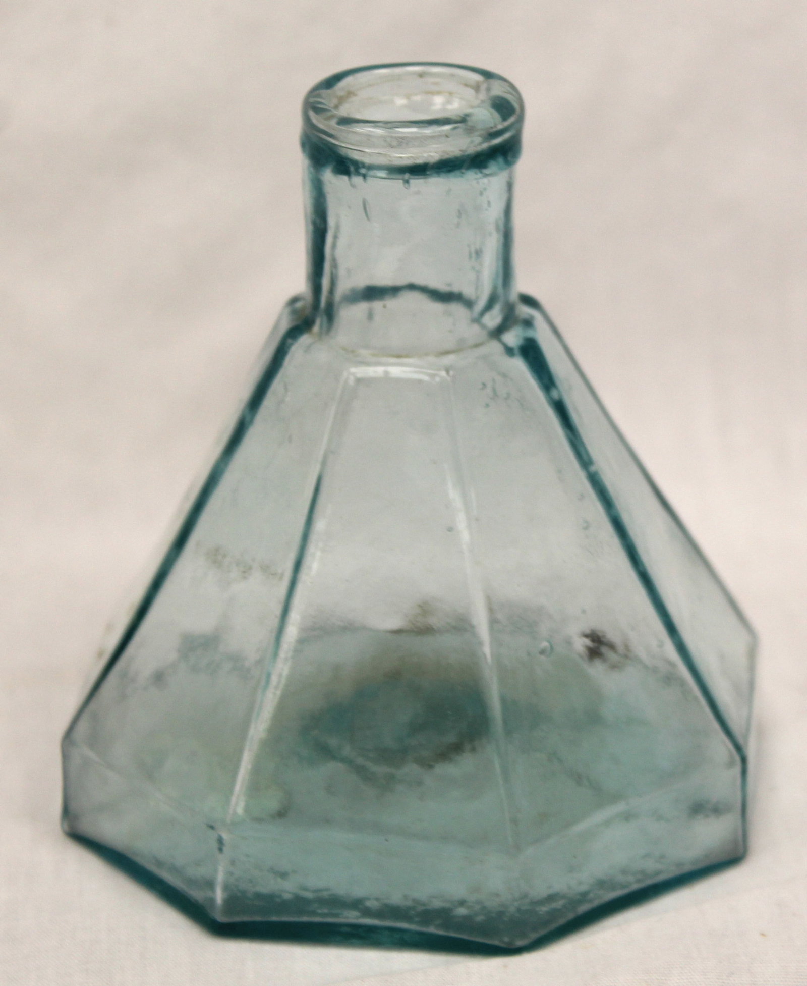 Early aqua glass umbrella ink - 3 1/4" tall (1 of 6)