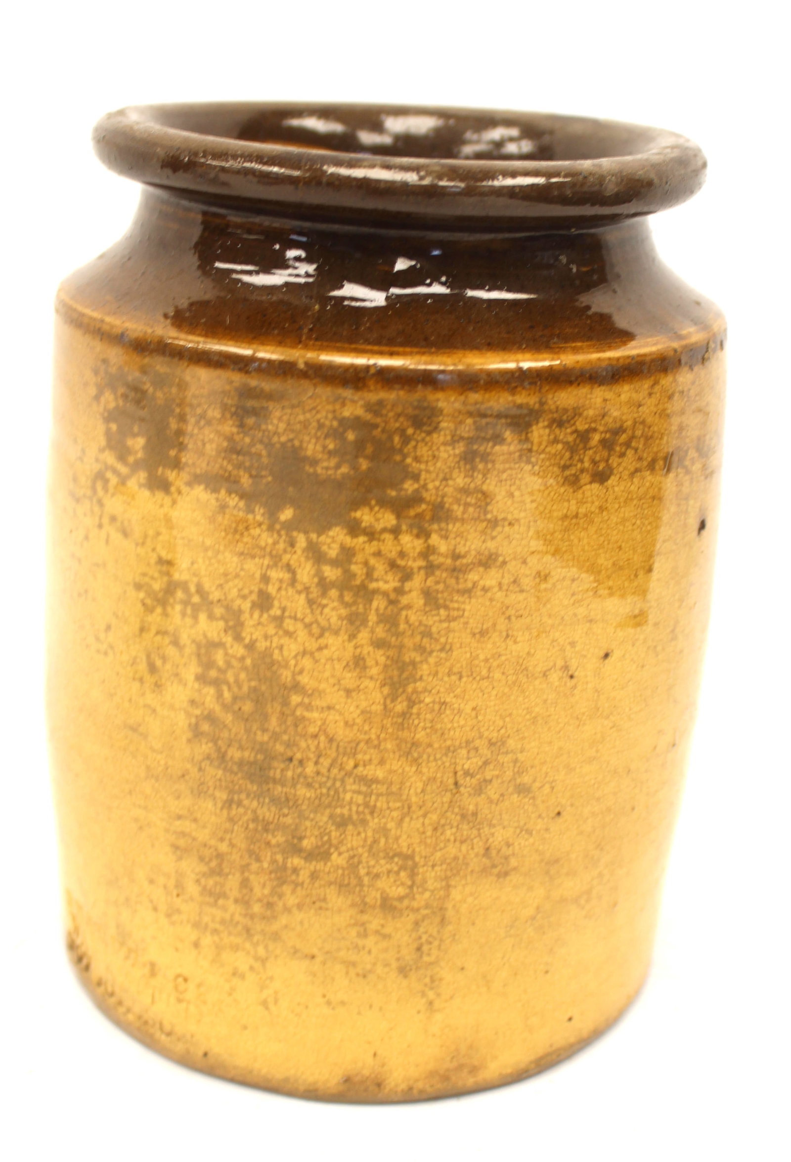 Antique stoneware jar - 8" tall (1 of 7)