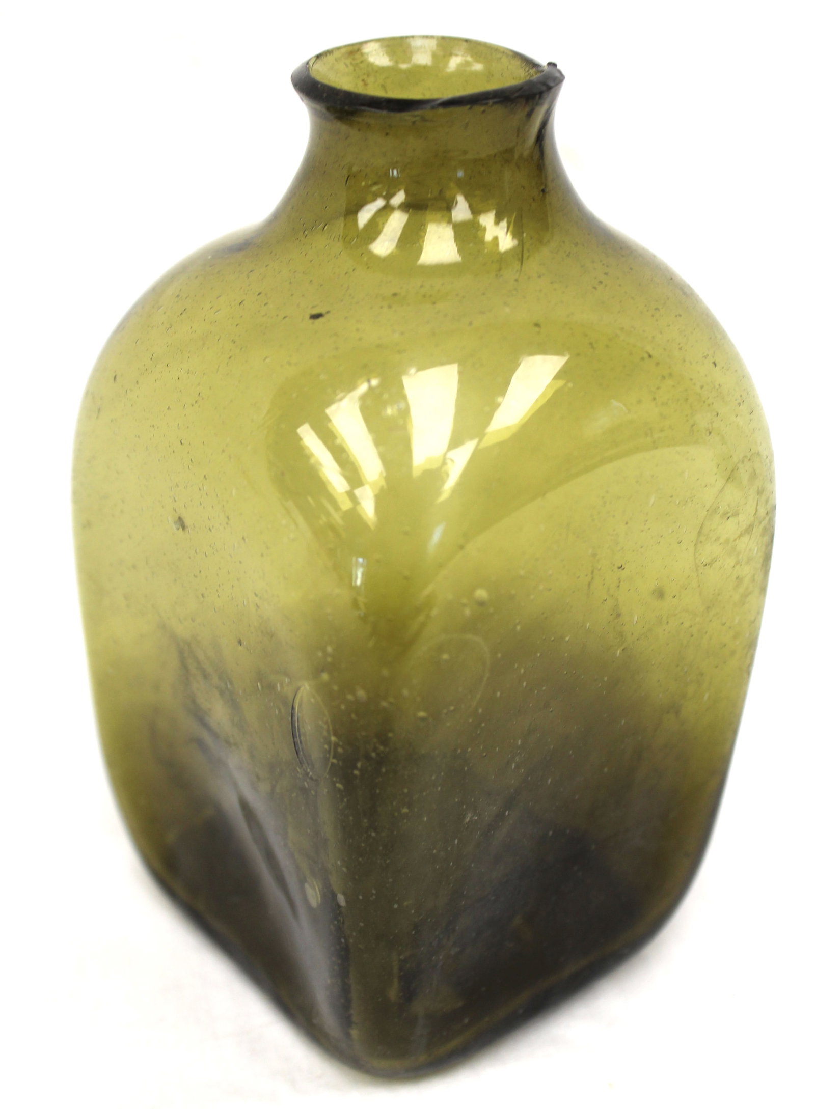 Early green glass utility jar - 5 1/2" tall (1 of 5)