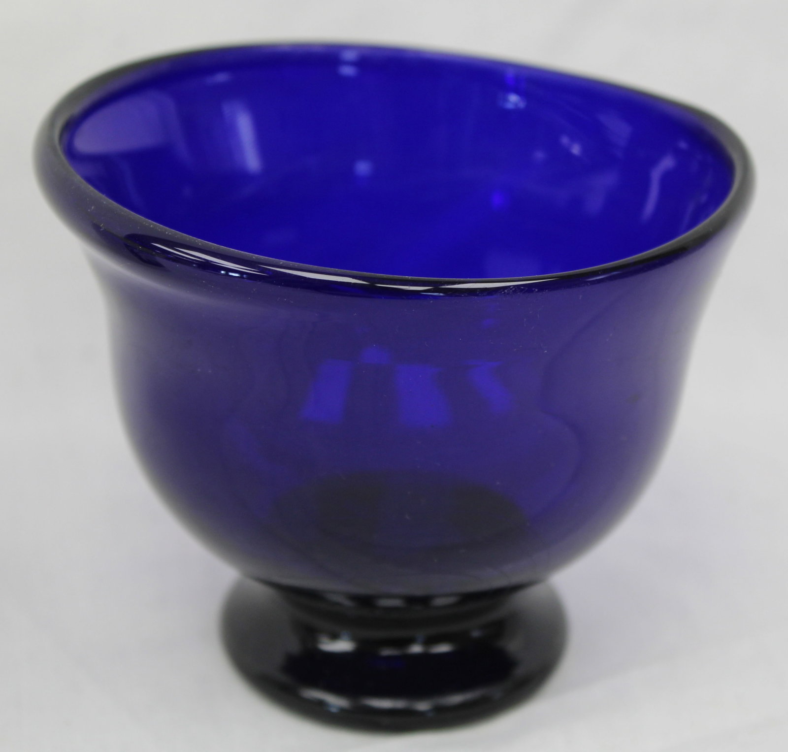 Early cobalt glass compote - 3 1/2" tall x 4" diam (1 of 7)