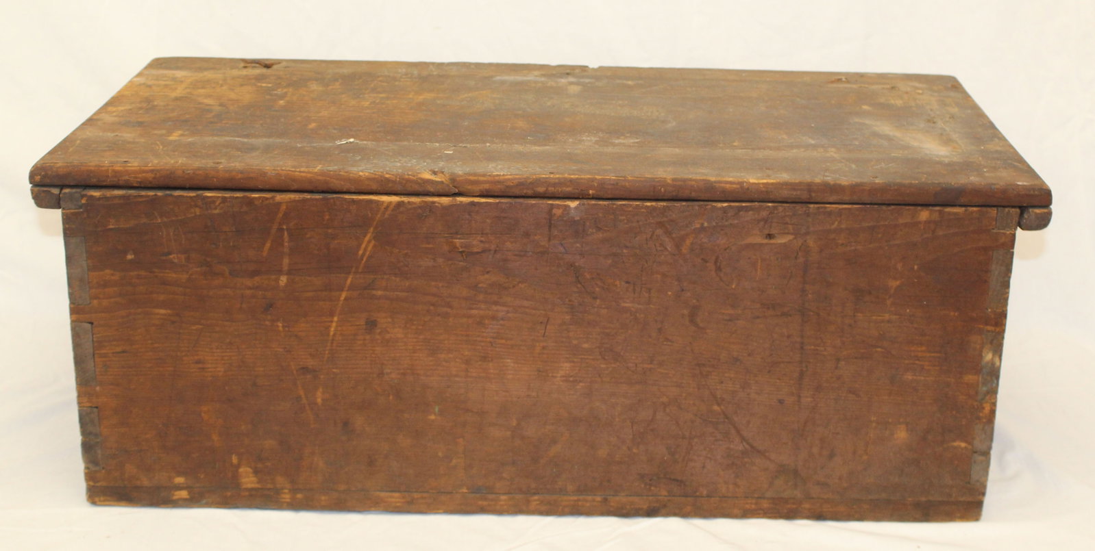 18thC storage box w divided interior - 12" tall x 32"x15" (1 of 9)