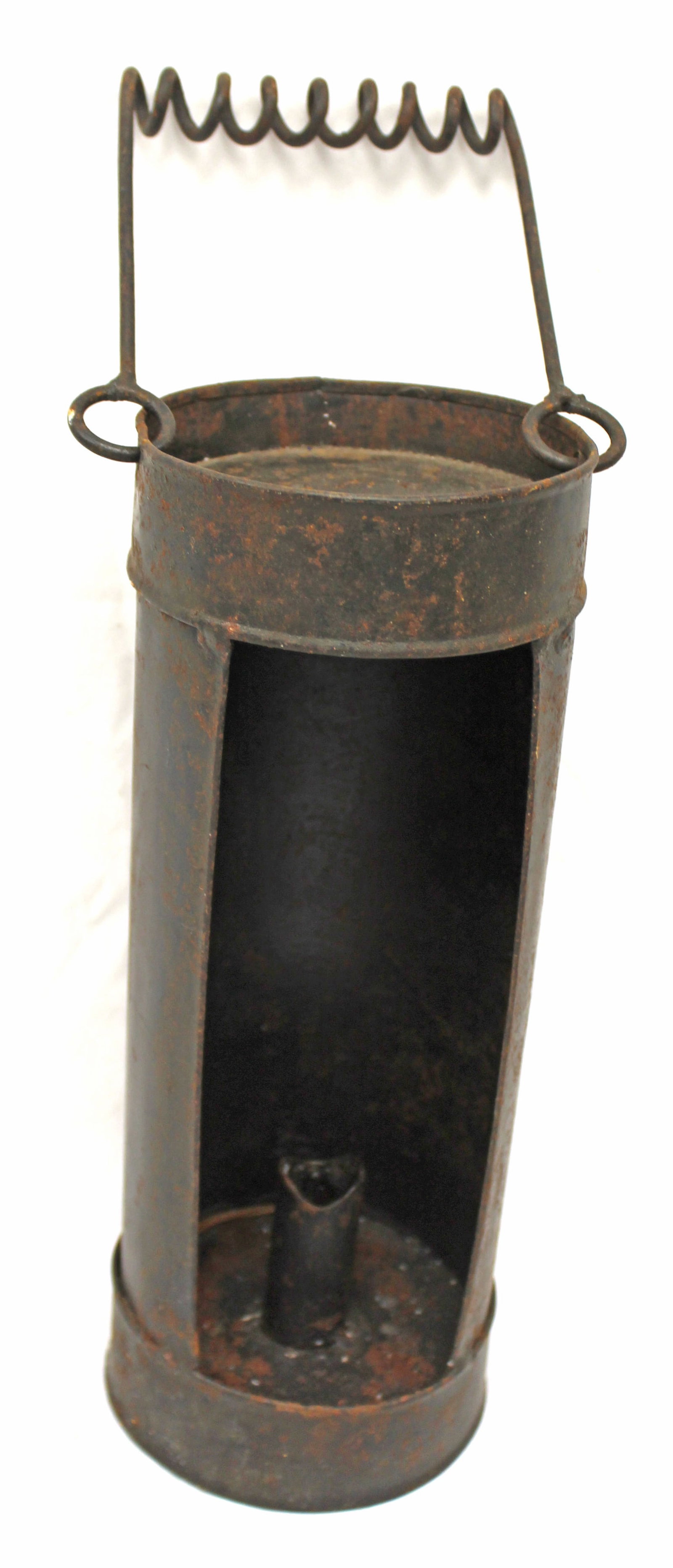 Antique candle lantern - unusual form - 11 1/2" tall (1 of 8)