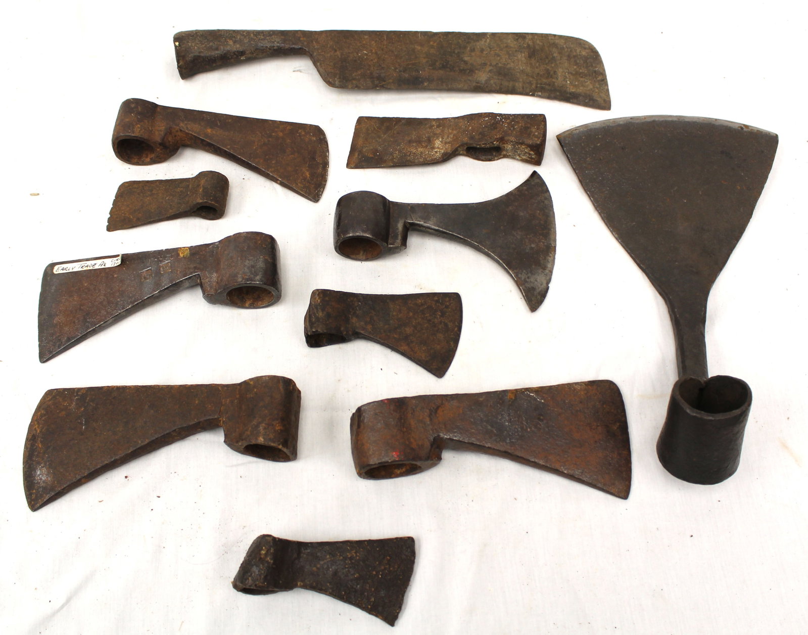 Lot of 11 antique ax heads - 4"-15" long (1 of 10)