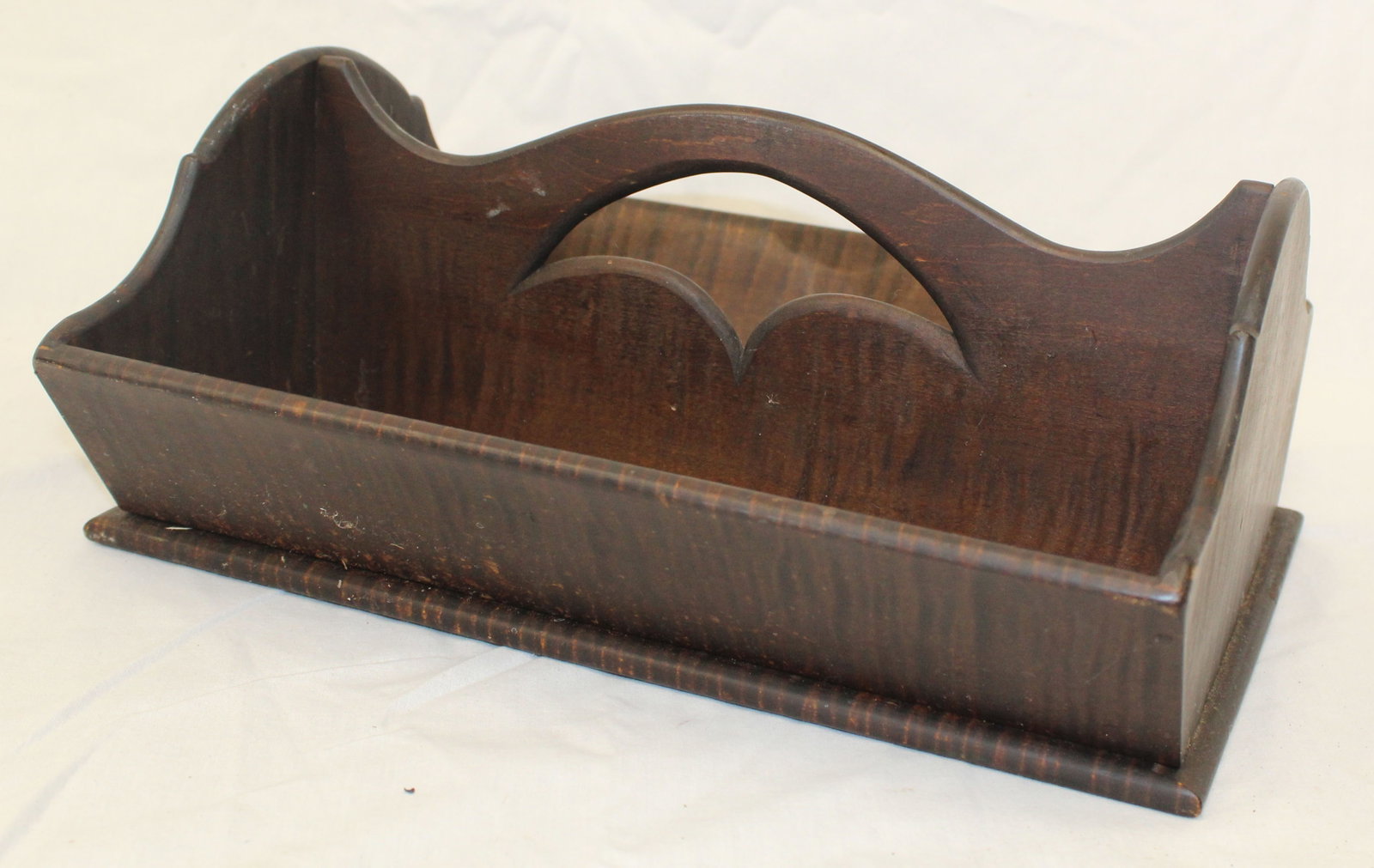 Antique tiger maple utility carrier - 5" tall x 12"x9 1/2" (1 of 6)