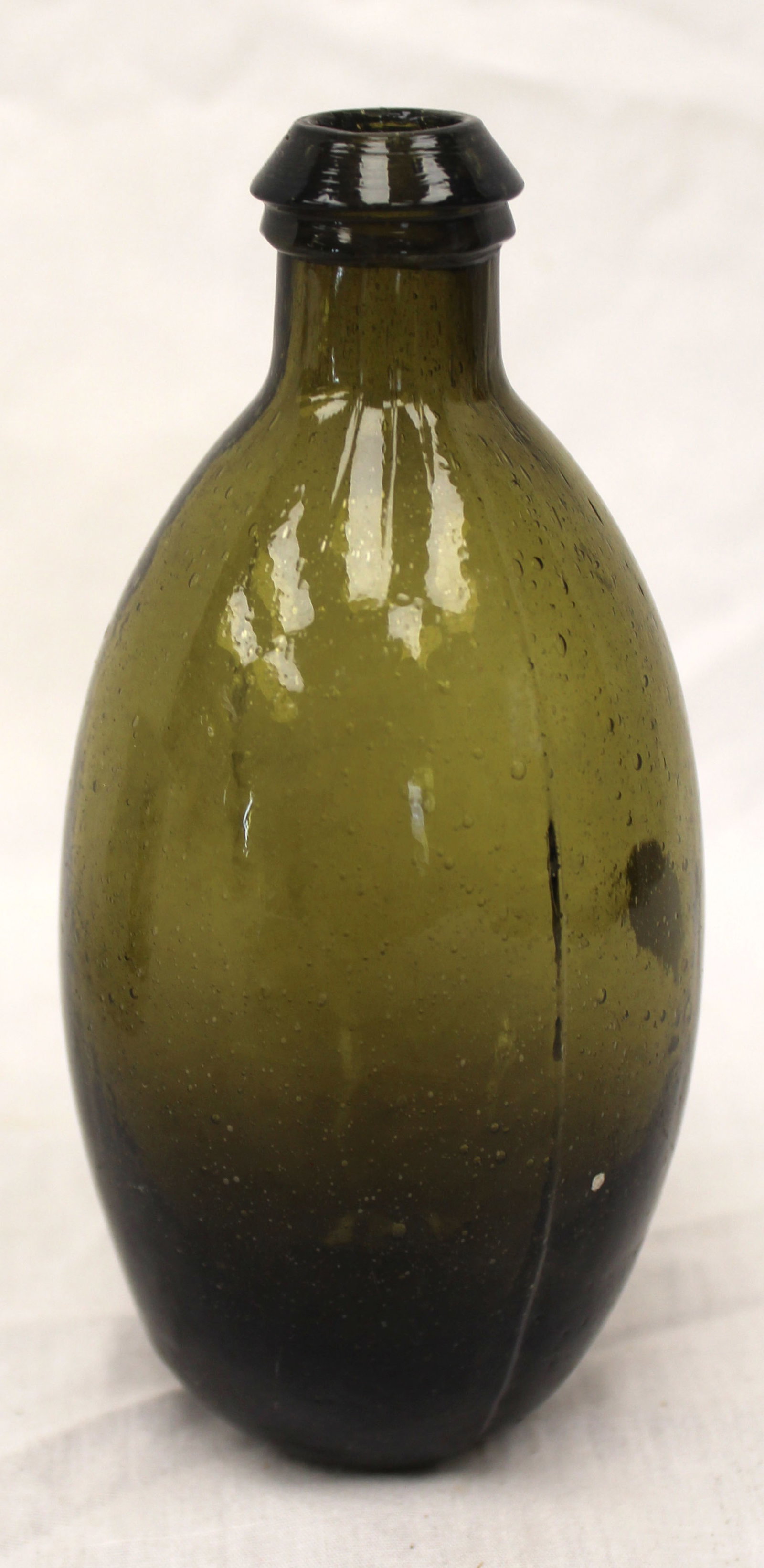 Early green glass bottle - 6" tall (1 of 5)