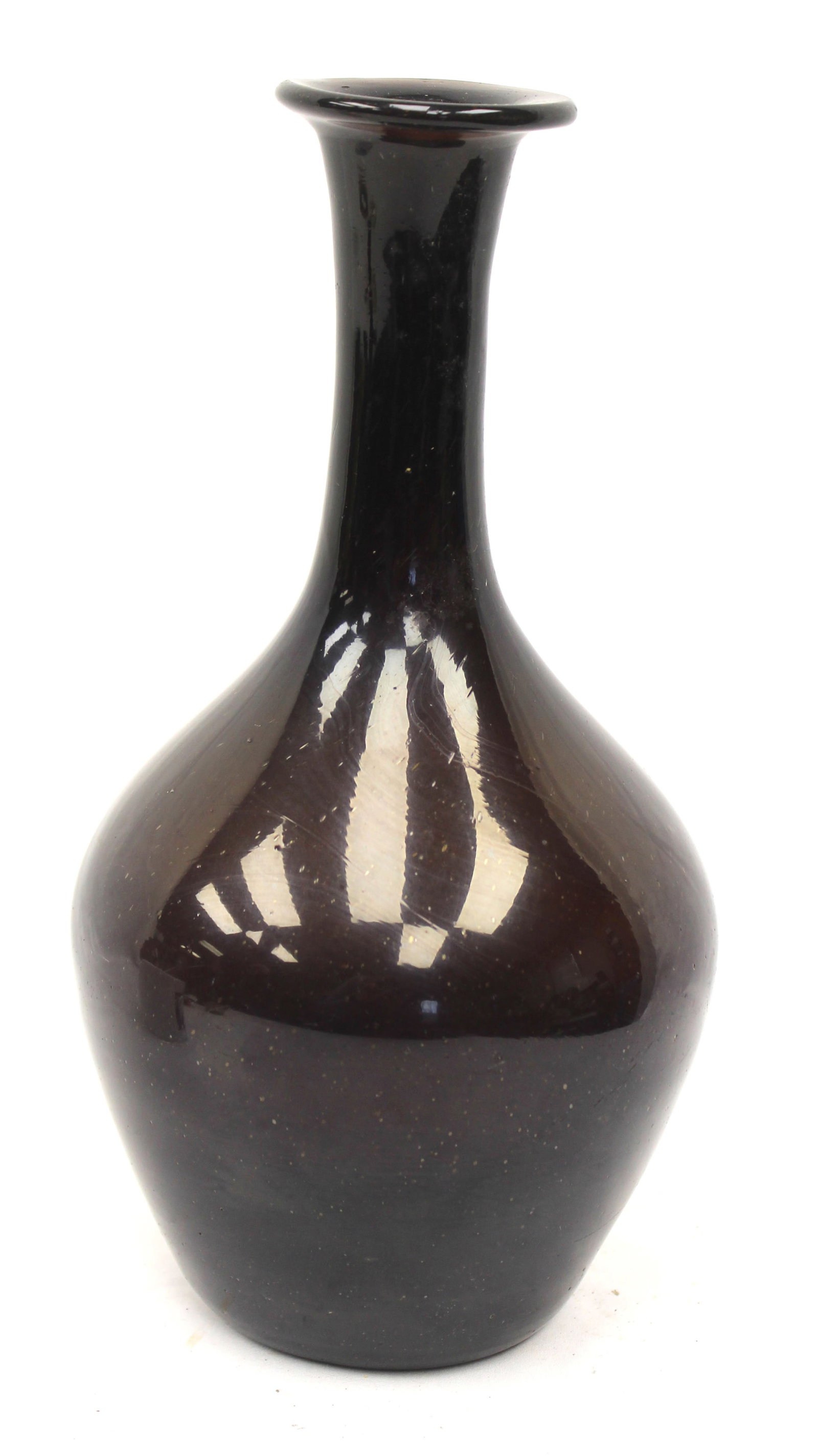 Early amber glass bottle - 10 1/2" tall (1 of 5)