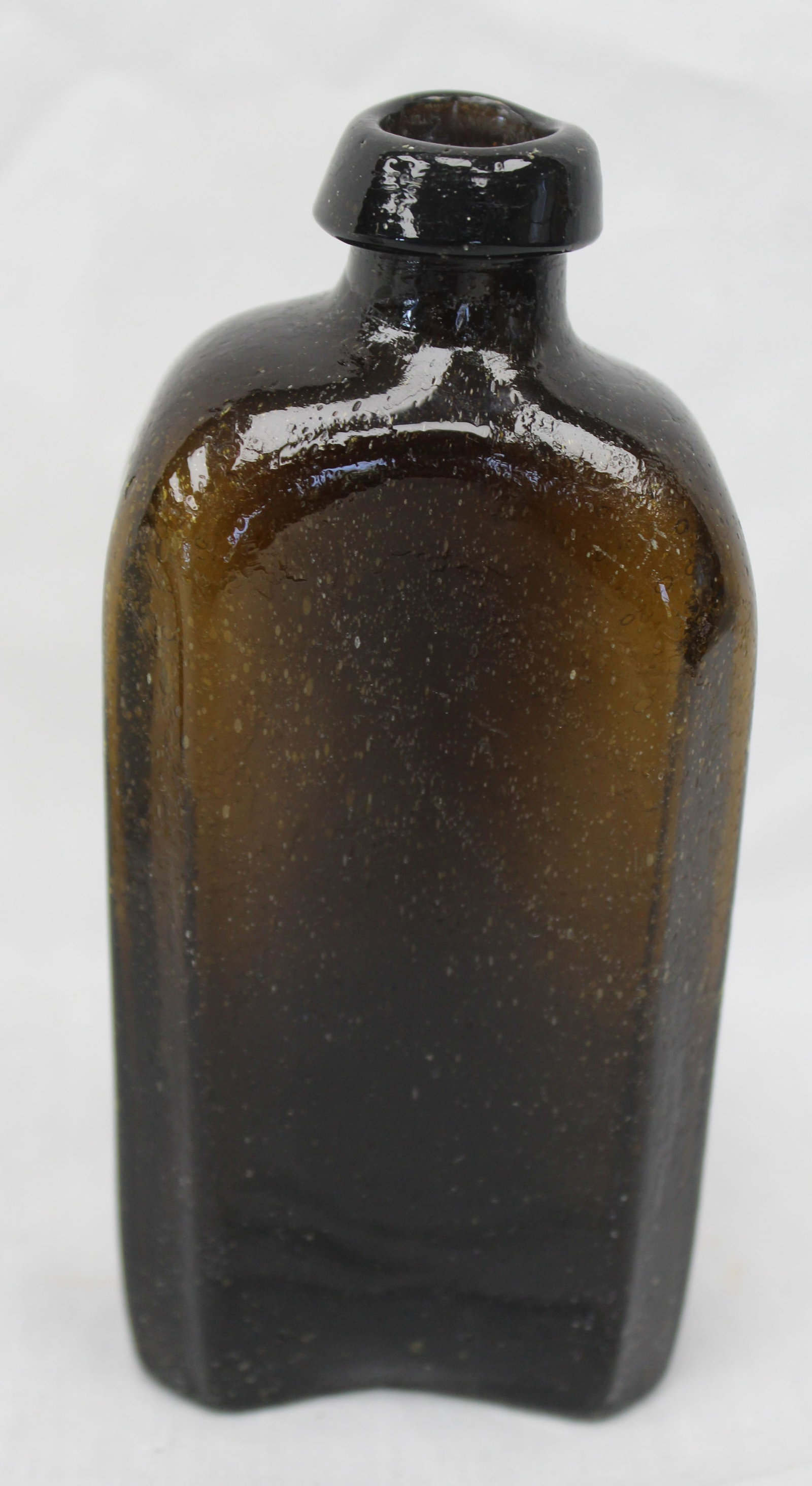 Early amber glass bottle - 6" tall (1 of 7)