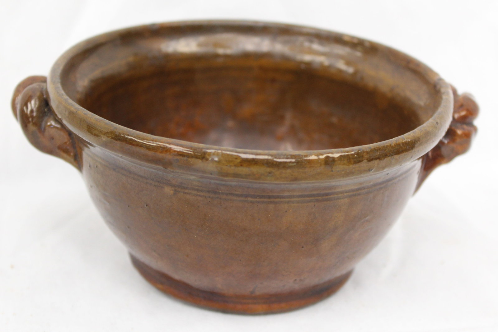 Small antique redware bowl - 2 1/2" tall x 6" (1 of 6)