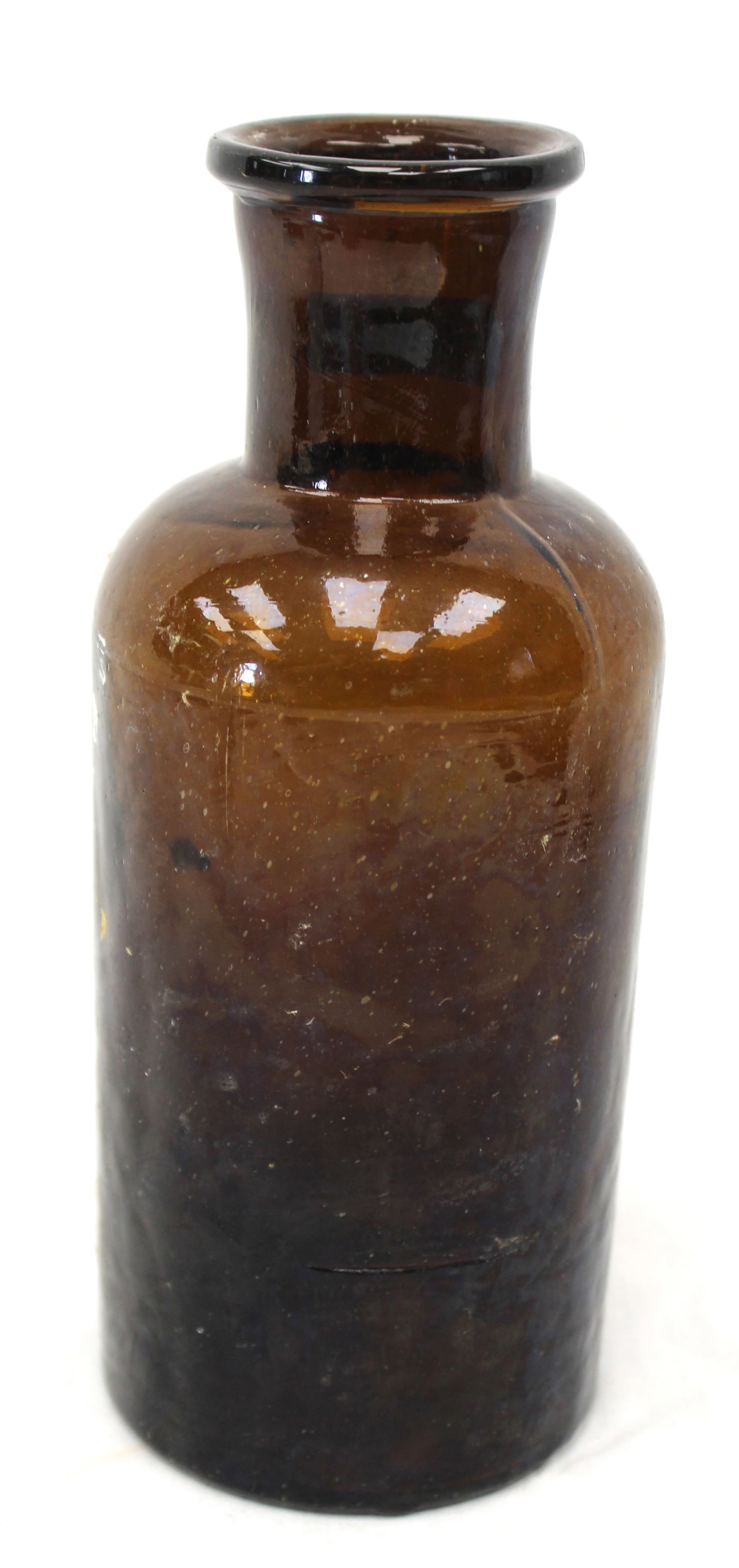 Early amber glass jar - 9" tall (1 of 7)