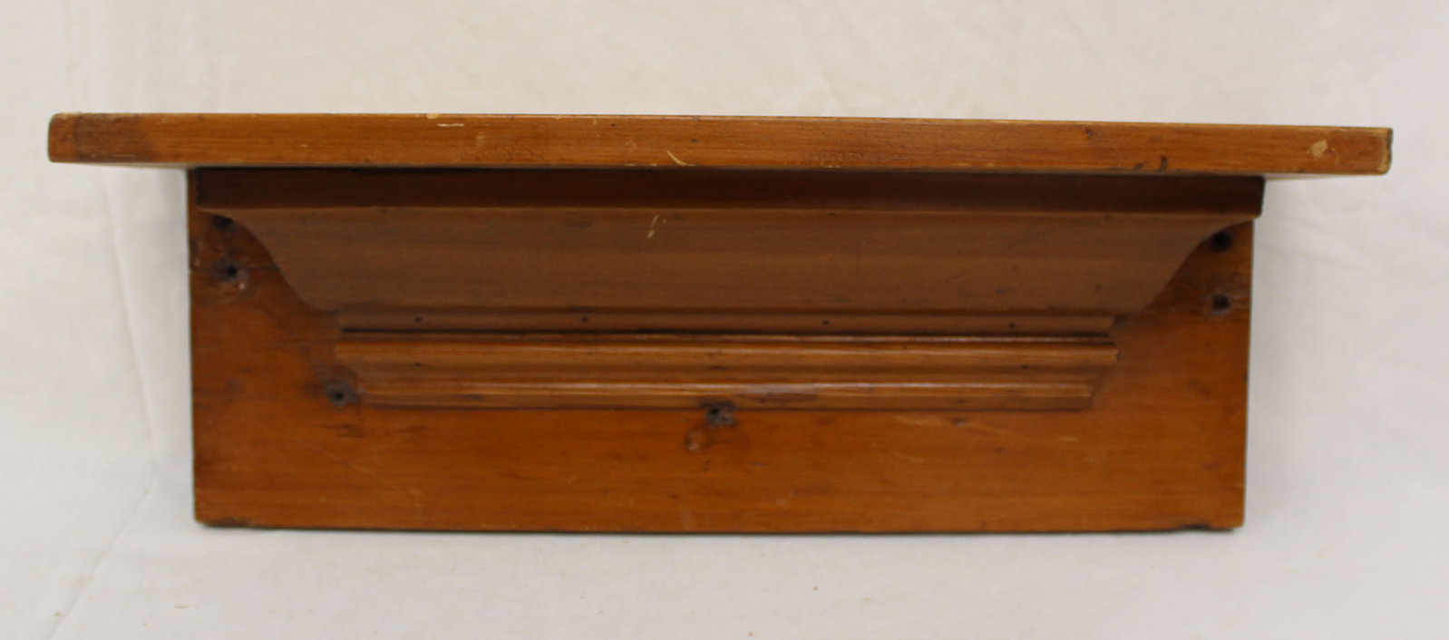 Antique carved wood wall shelf - 8" tall x 21"x5 1/2" (1 of 4)