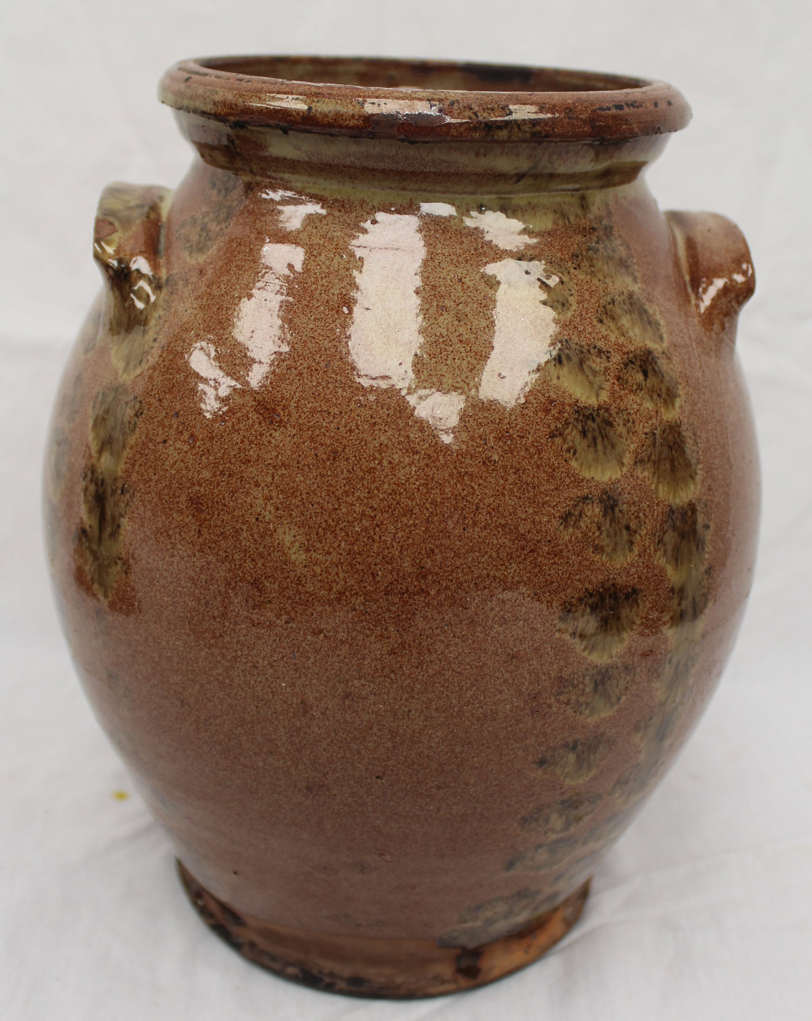 Antique redware jar - 9 1/2" tall (1 of 8)