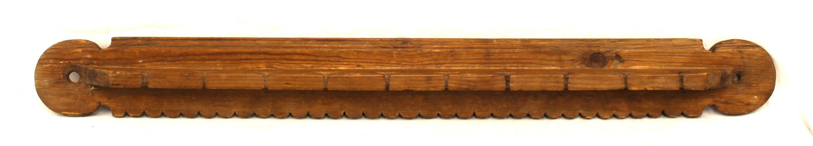 Antique carved wooden spoon/utensil rack - 36 1/2" (1 of 7)