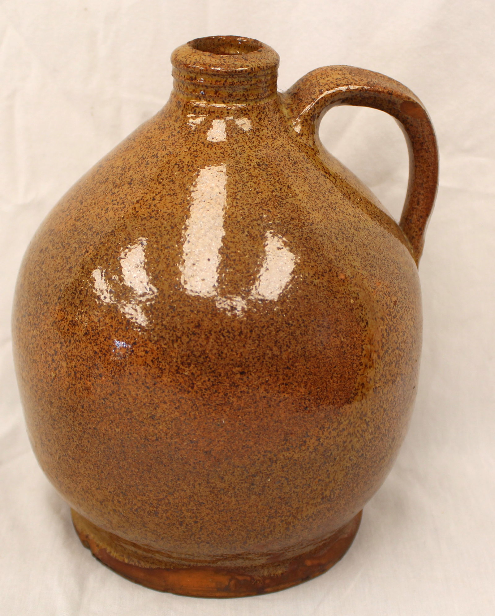 Antique redware jug - 8 1/2" tall (1 of 5)