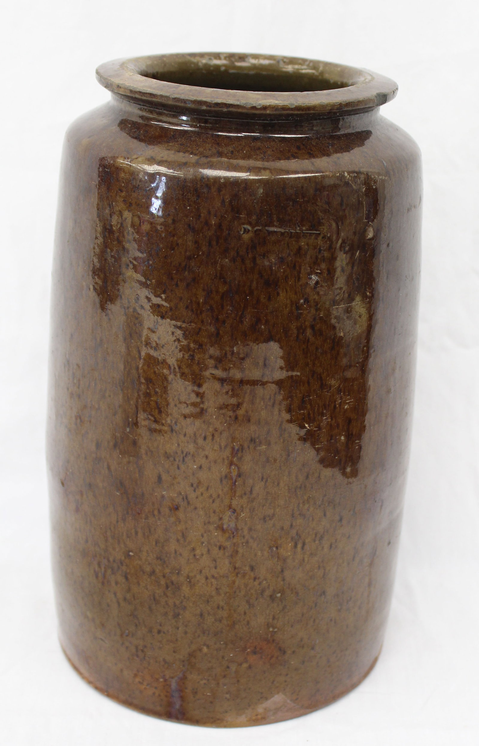 Antique redware jar - 11" tall (1 of 5)