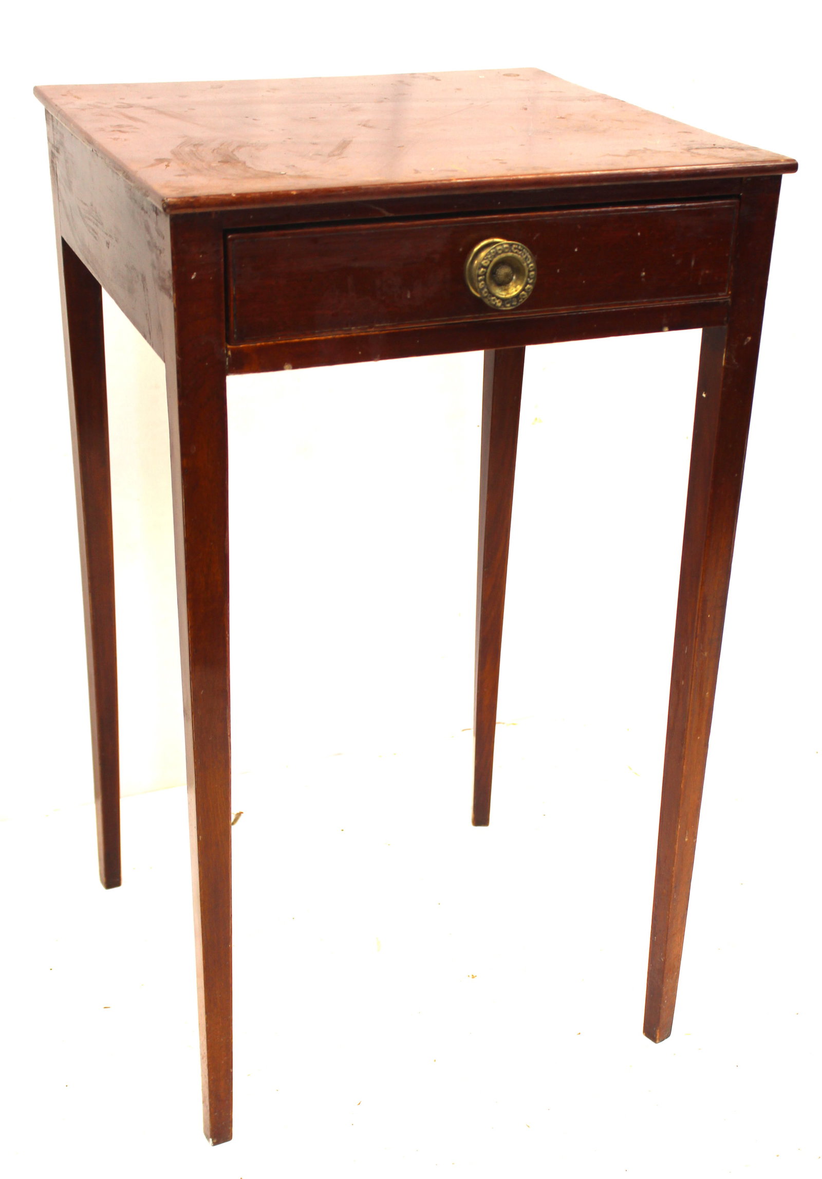 hepplewhite 1 drawer stand - 29" tall x 16"x17" top (1 of 6)