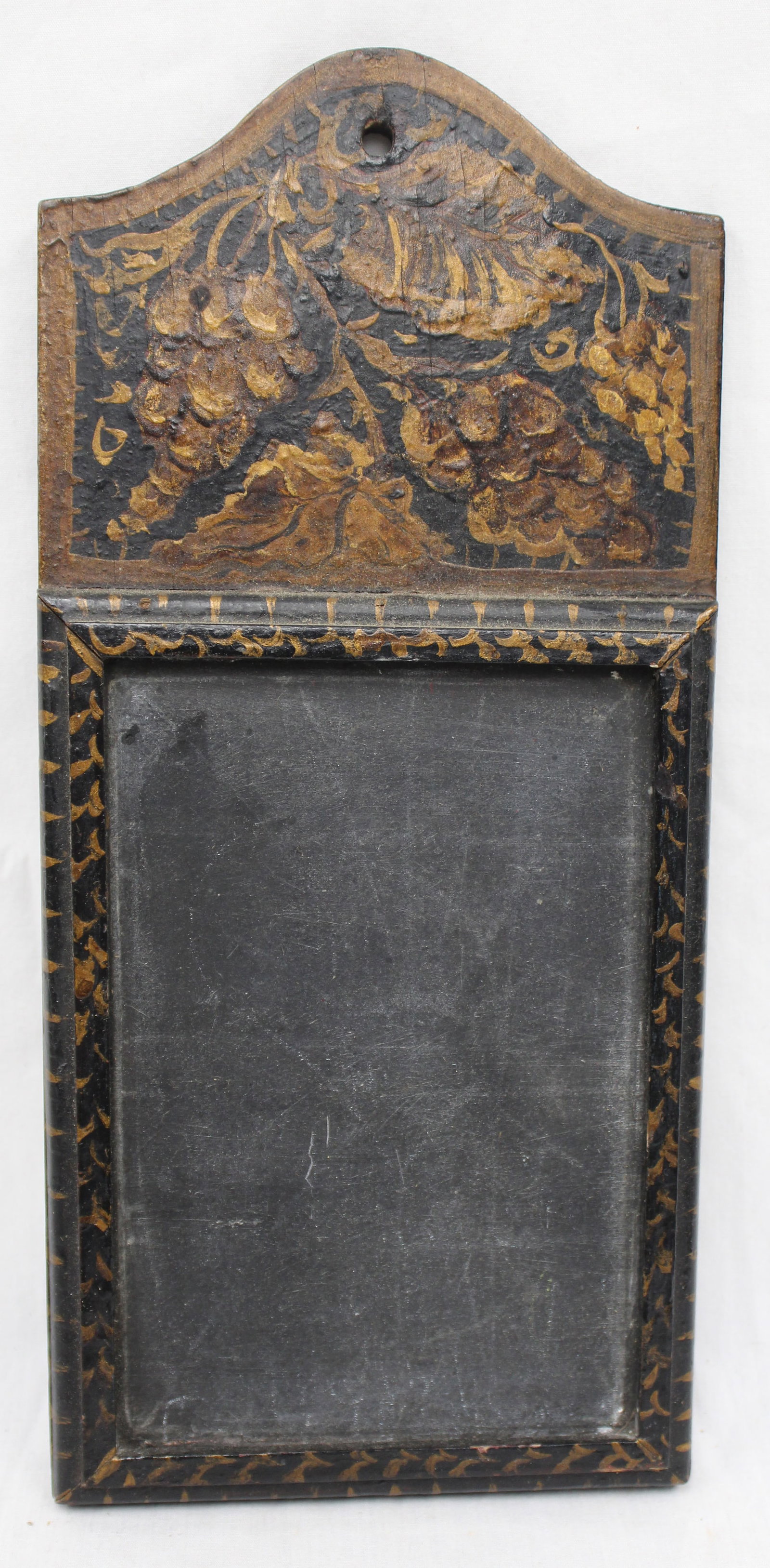 Diminutive antique wooden painted framed slate - 11"x5 1/2" (1 of 4)