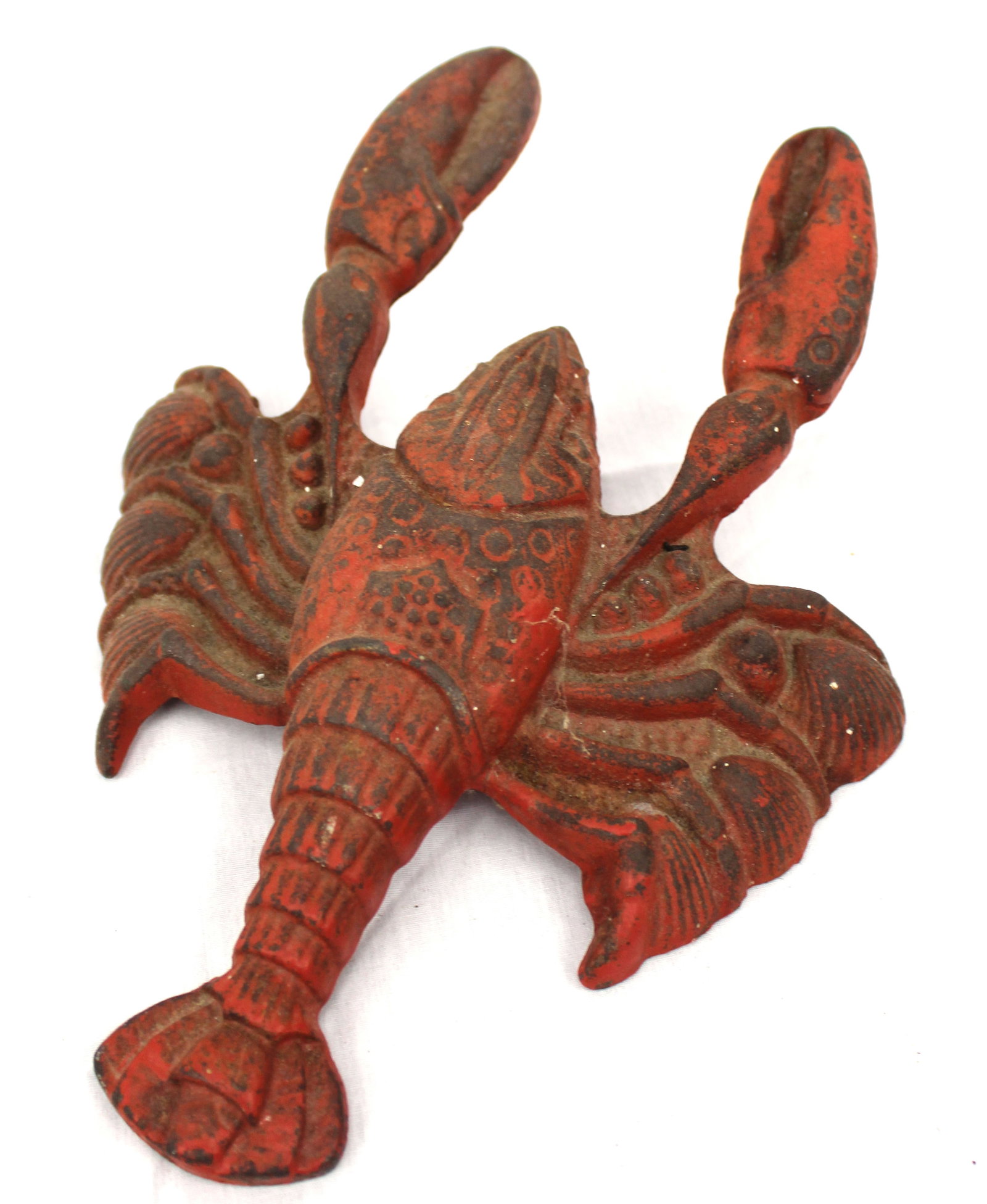 Cast iron lobster in red paint - 10" long (1 of 5)
