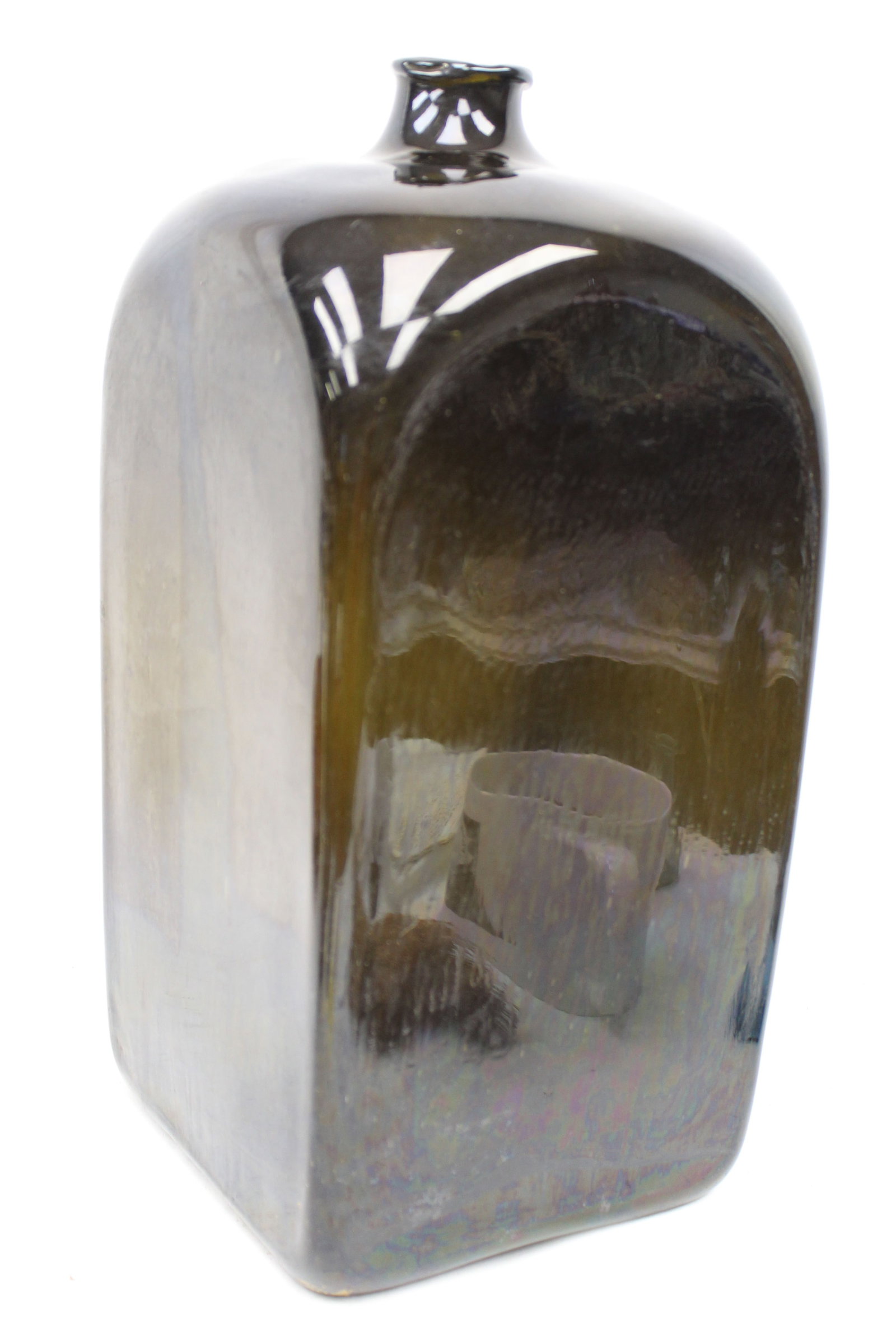 Very large early green glass gin bottle - 20" tall (1 of 7)