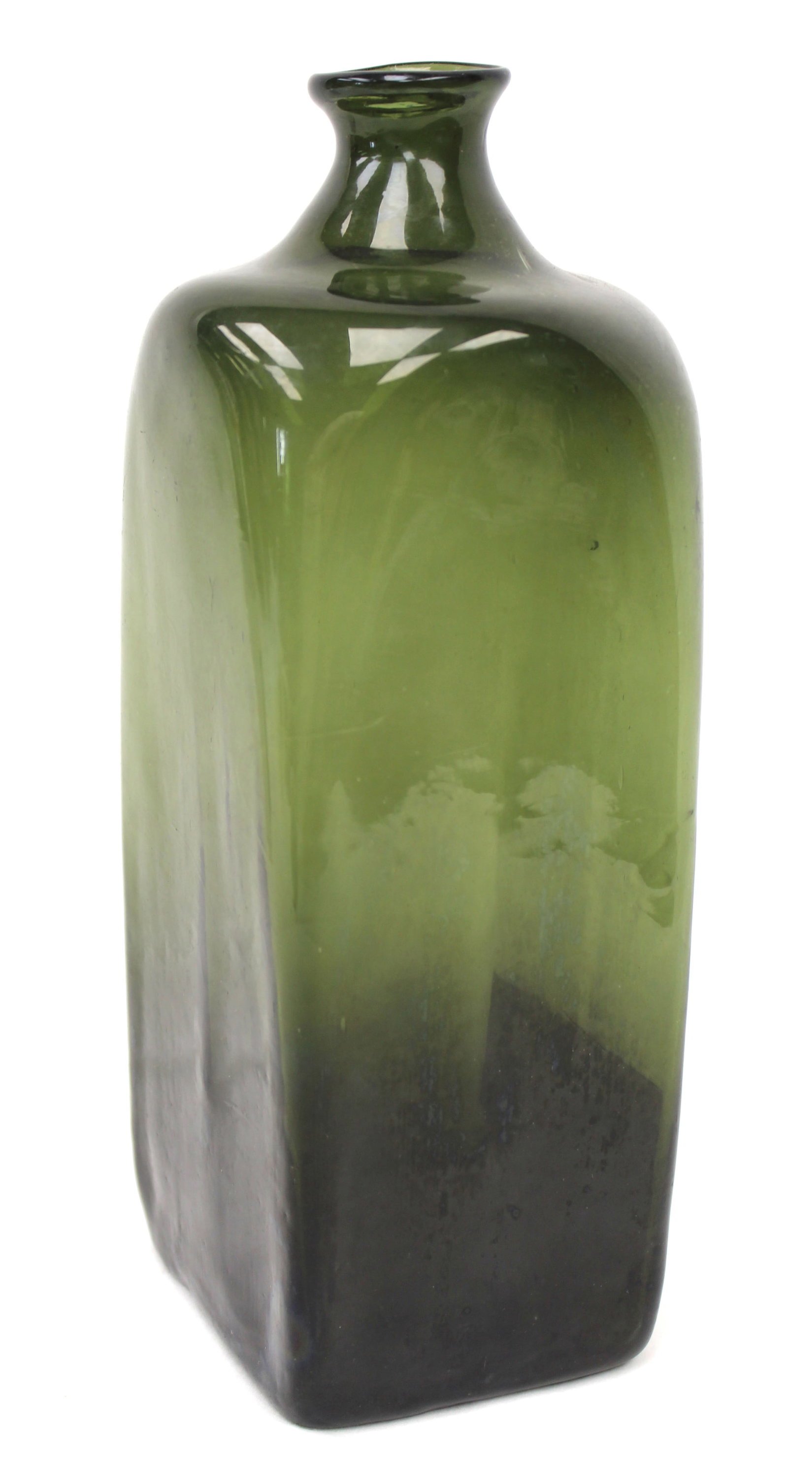 Early green glass gin bottle - 11" tall (1 of 6)
