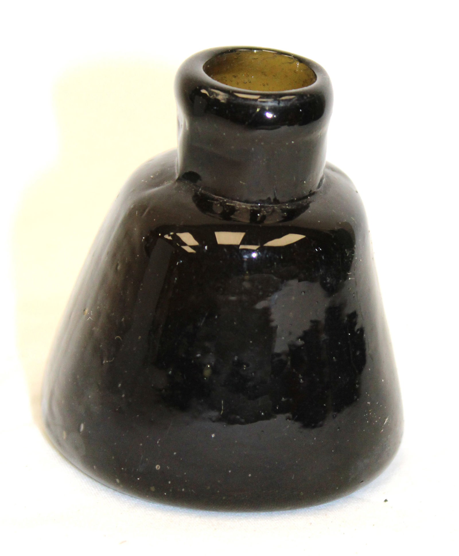 Early amber glass ink - 2 1/2" tall (1 of 5)