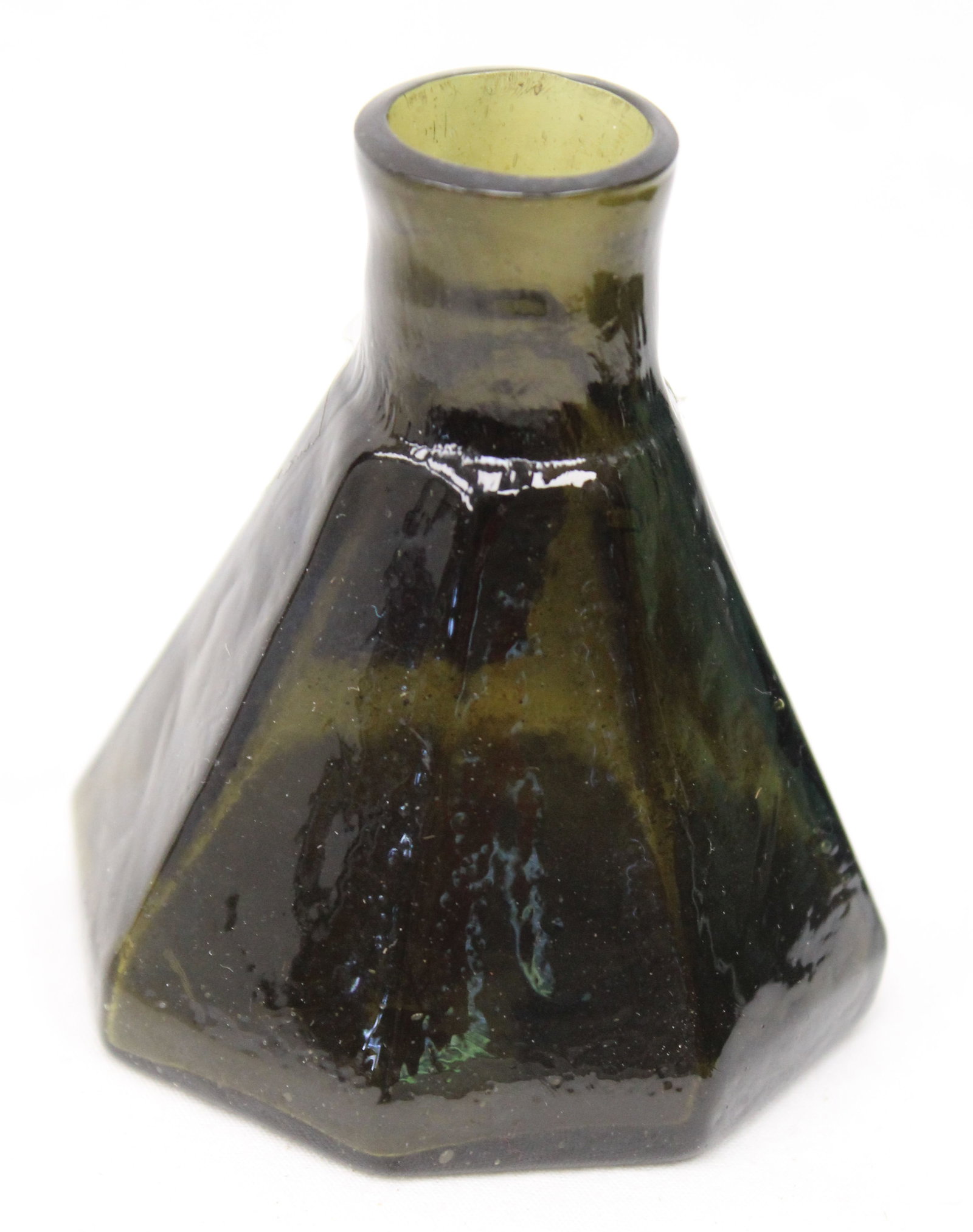 Early green glass umbrella ink - 2 3/4" tall (1 of 6)