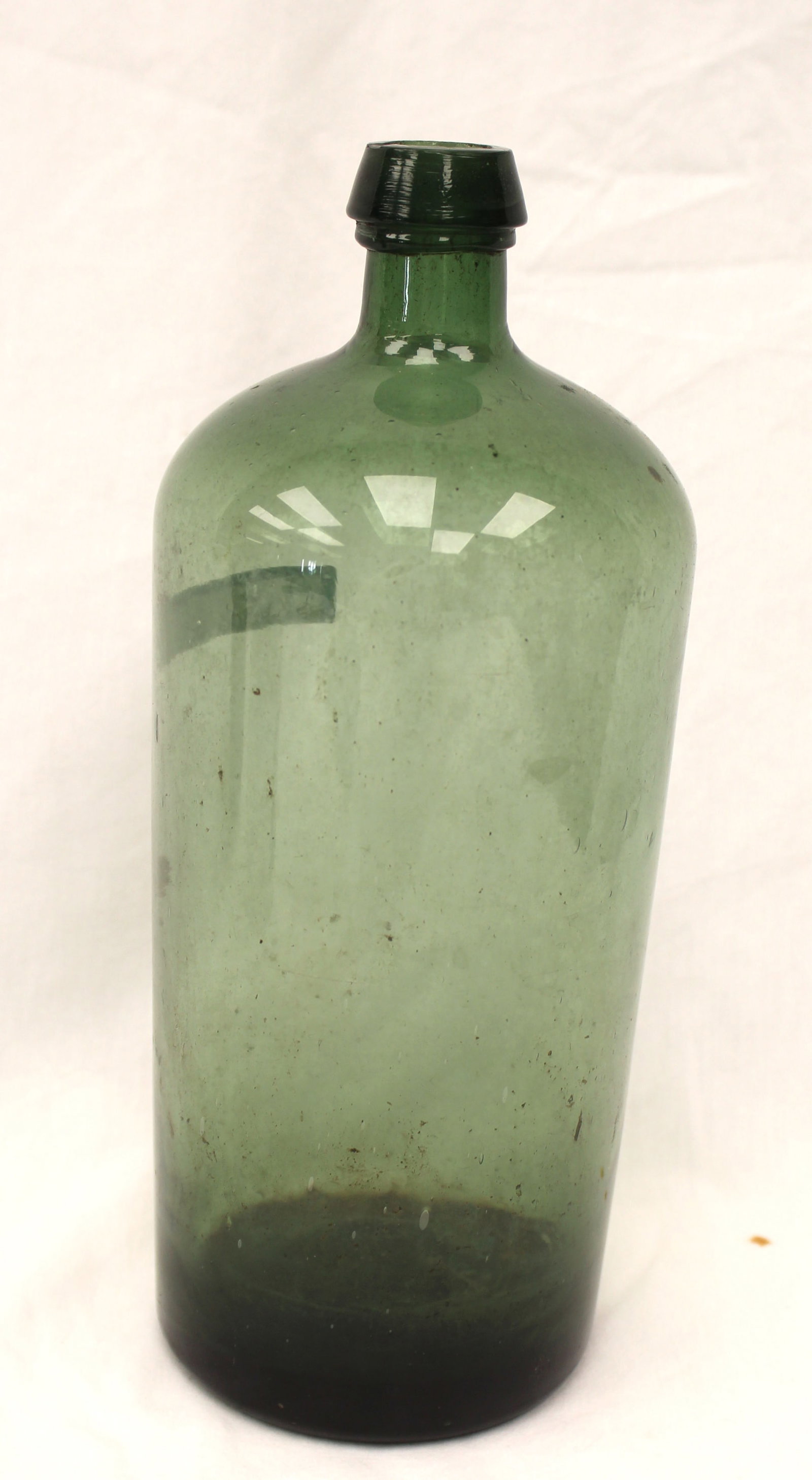 Early green glass utility bottle - 11" tall (1 of 8)