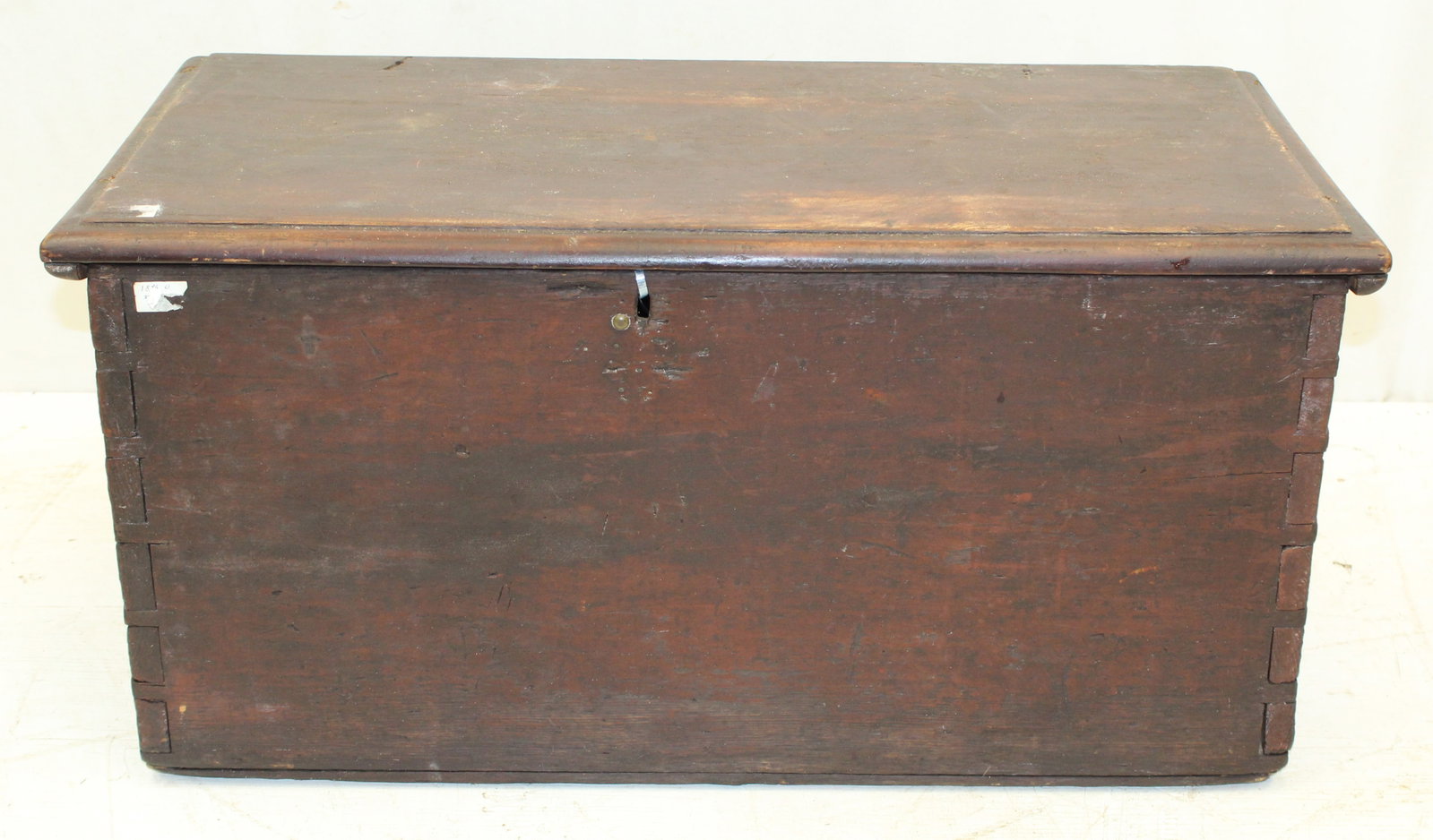 Antique valuables box in red paint w till - 15" tall x 31"x16" (1 of 5)
