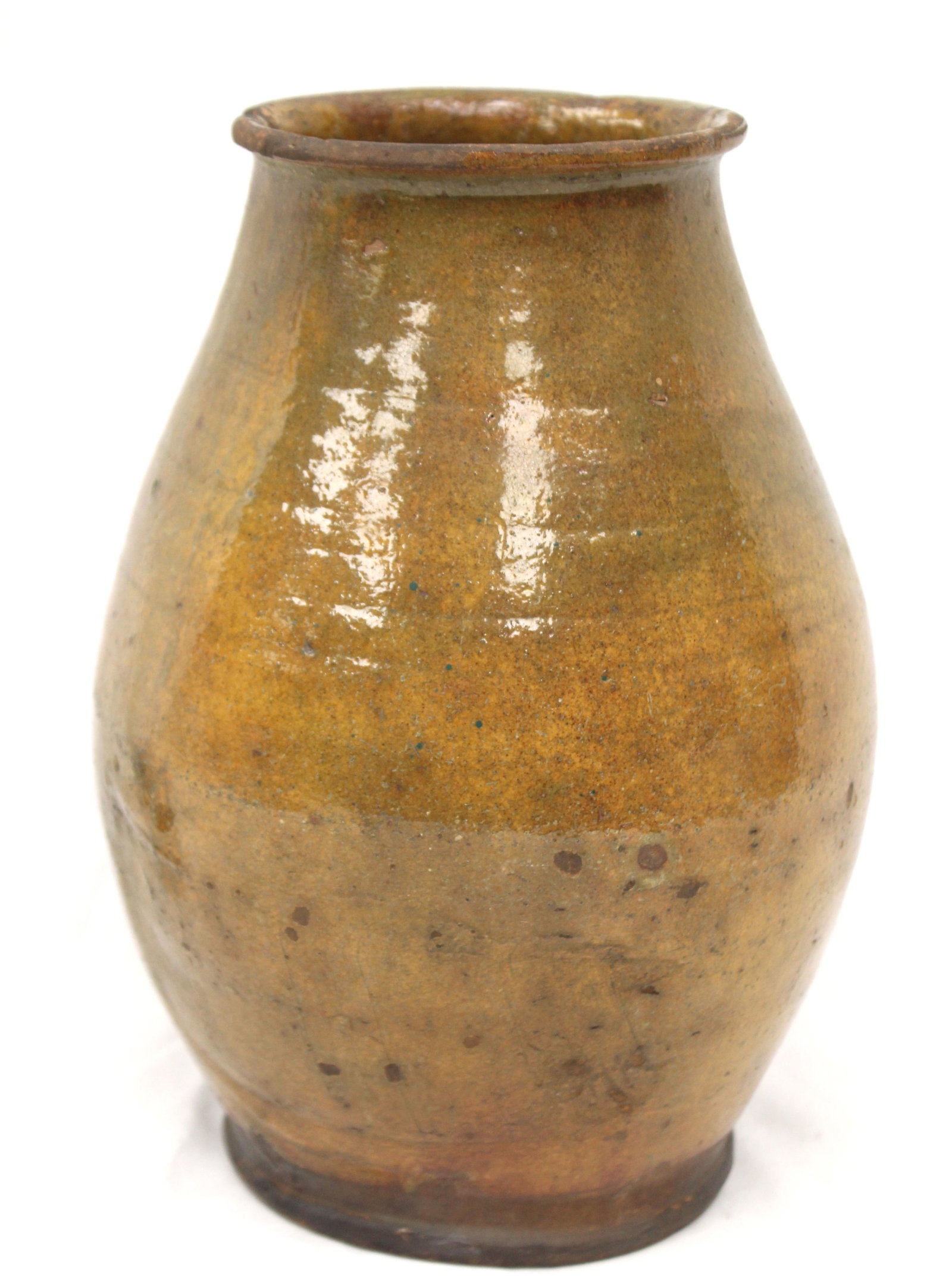 Antique redware jar - 11" tall (1 of 7)