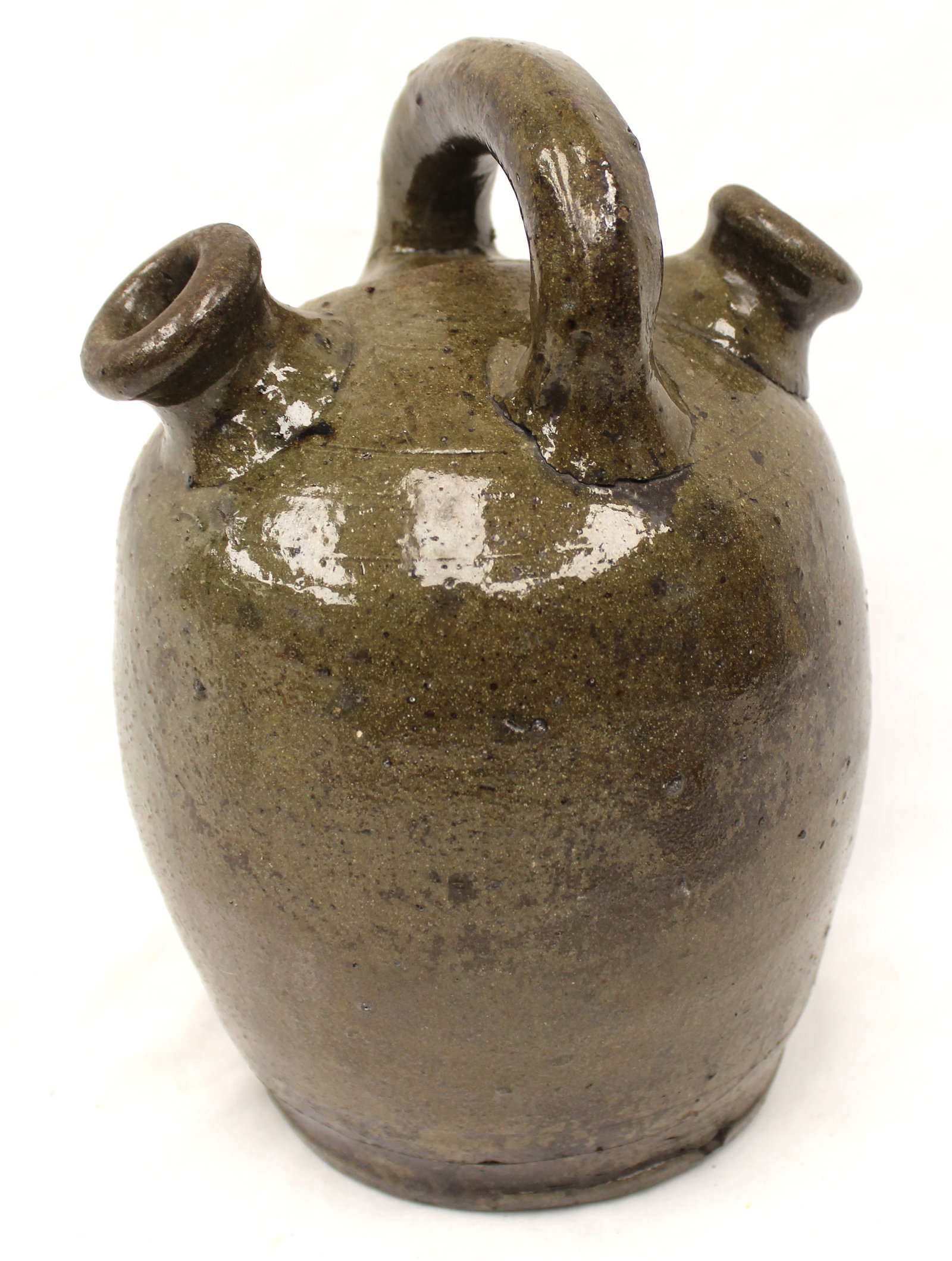 Antique stoneware harvest jug - 12" tall: Antique stoneware harvest jug - 12" tall
