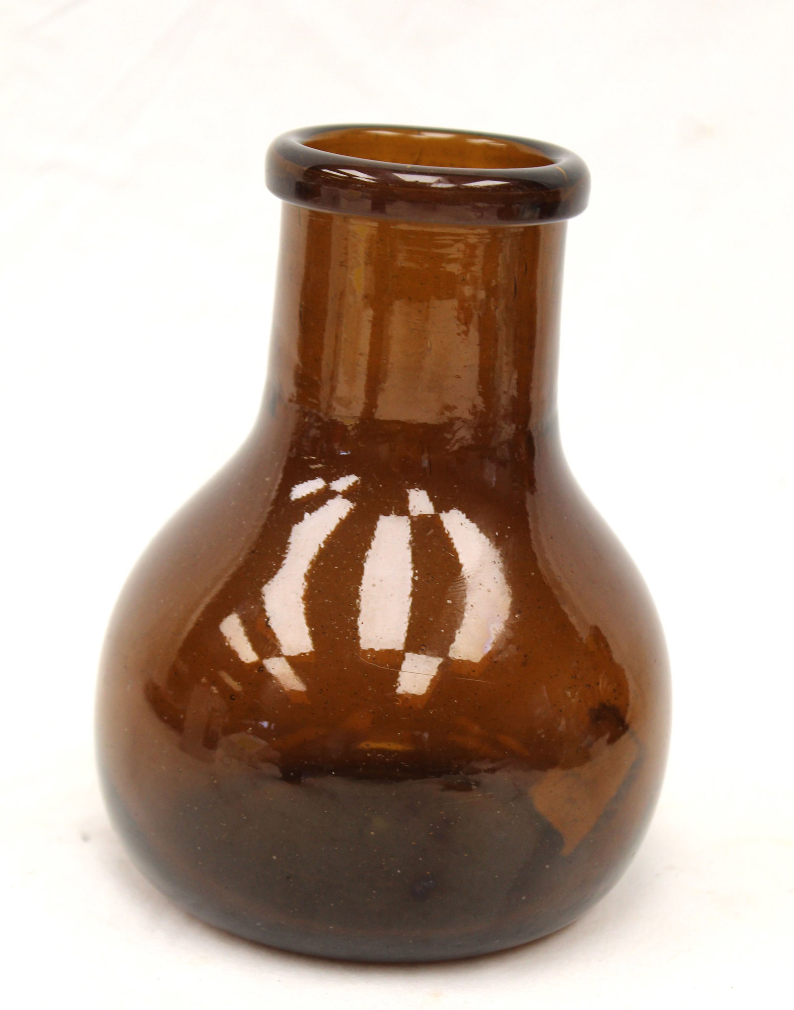 Early amber glass utility jar - 6" tall (1 of 6)