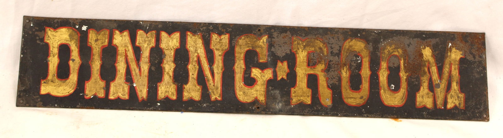 Antique iron sign "Dining Room" - 3 1/2" x 17": Antique iron sign "Dining Room" - 3 1/2" x 17"