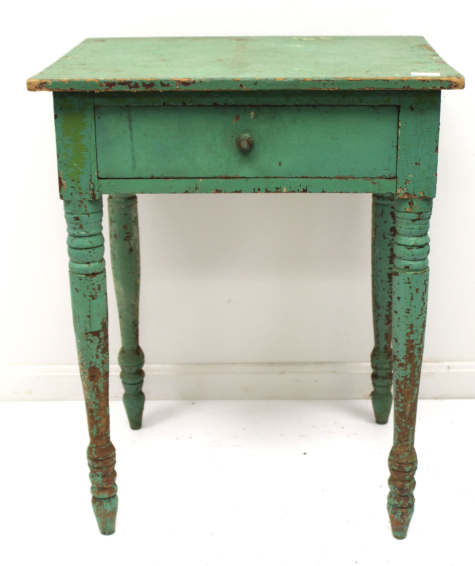 Country Sheraton 1 dr stand in apple green paint - 28" tall x 22 1/2"x17" (1 of 5)