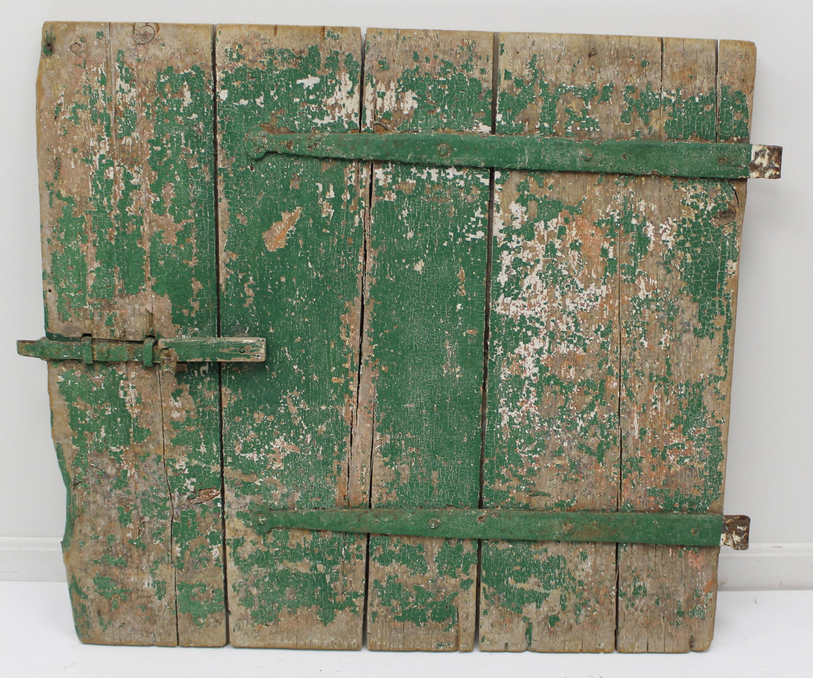 Early wooden door in green paint - 34"x38" (1 of 7)