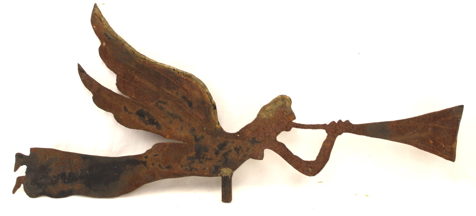 Sheet iron Angel Gabriel weathervane - 16 1/2" tall x 36" long (1 of 8)