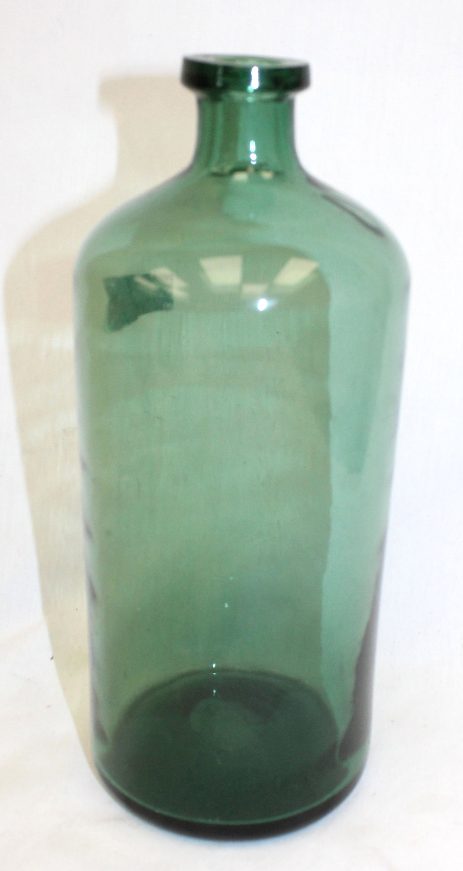 Early green glass jar - 9" tall (1 of 6)