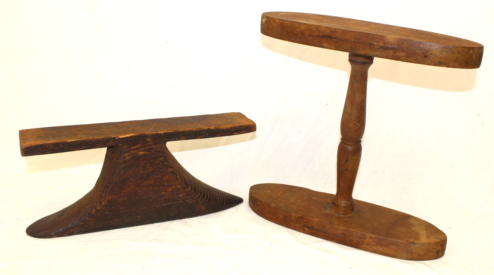 Lot of 2 antique wooden lighting tidy's - 5 1//2" tall x 12 1/2" wide & 12" tall x 12" wide (1 of 6)