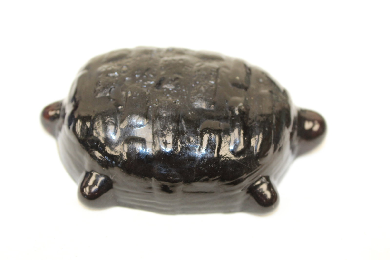 Amber glass turtle - 3 3/4" x 2 1/2": Amber glass turtle - 3 3/4" x 2 1/2"