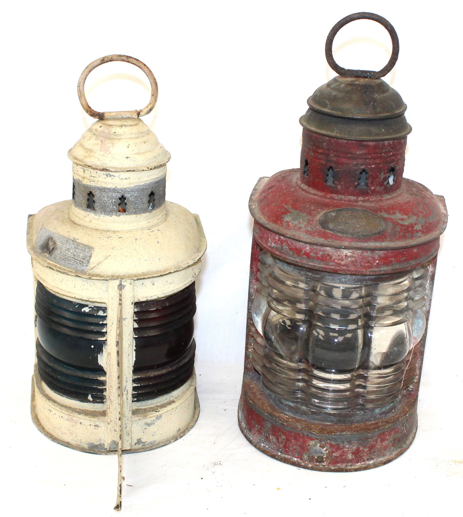 Lot of 2 antique nautical lanterns (1 of 8)