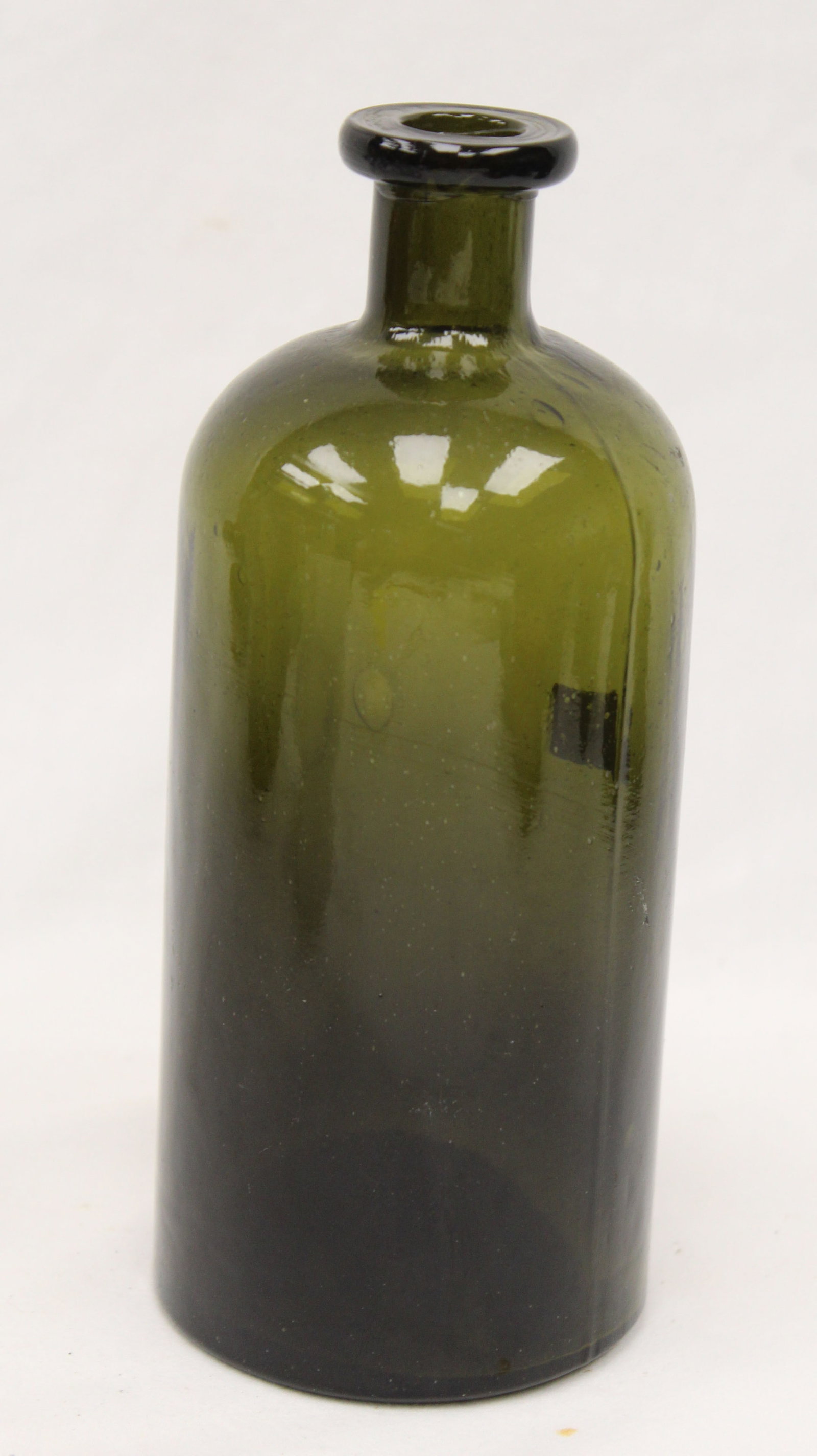 Early green glass bottle - 9" tall (1 of 6)