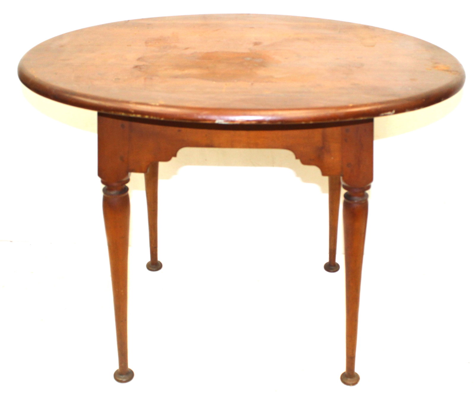 Antique oval top tavern table - 26" tall x 33"x25" (1 of 6)
