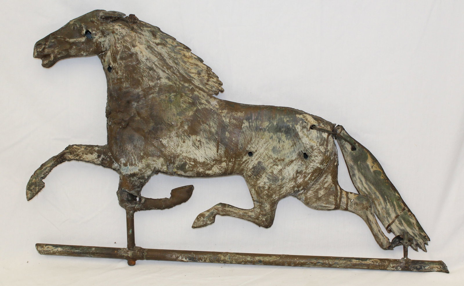 Antique running horse weathervane in as found condition - 18" tall x 27" long (1 of 9)